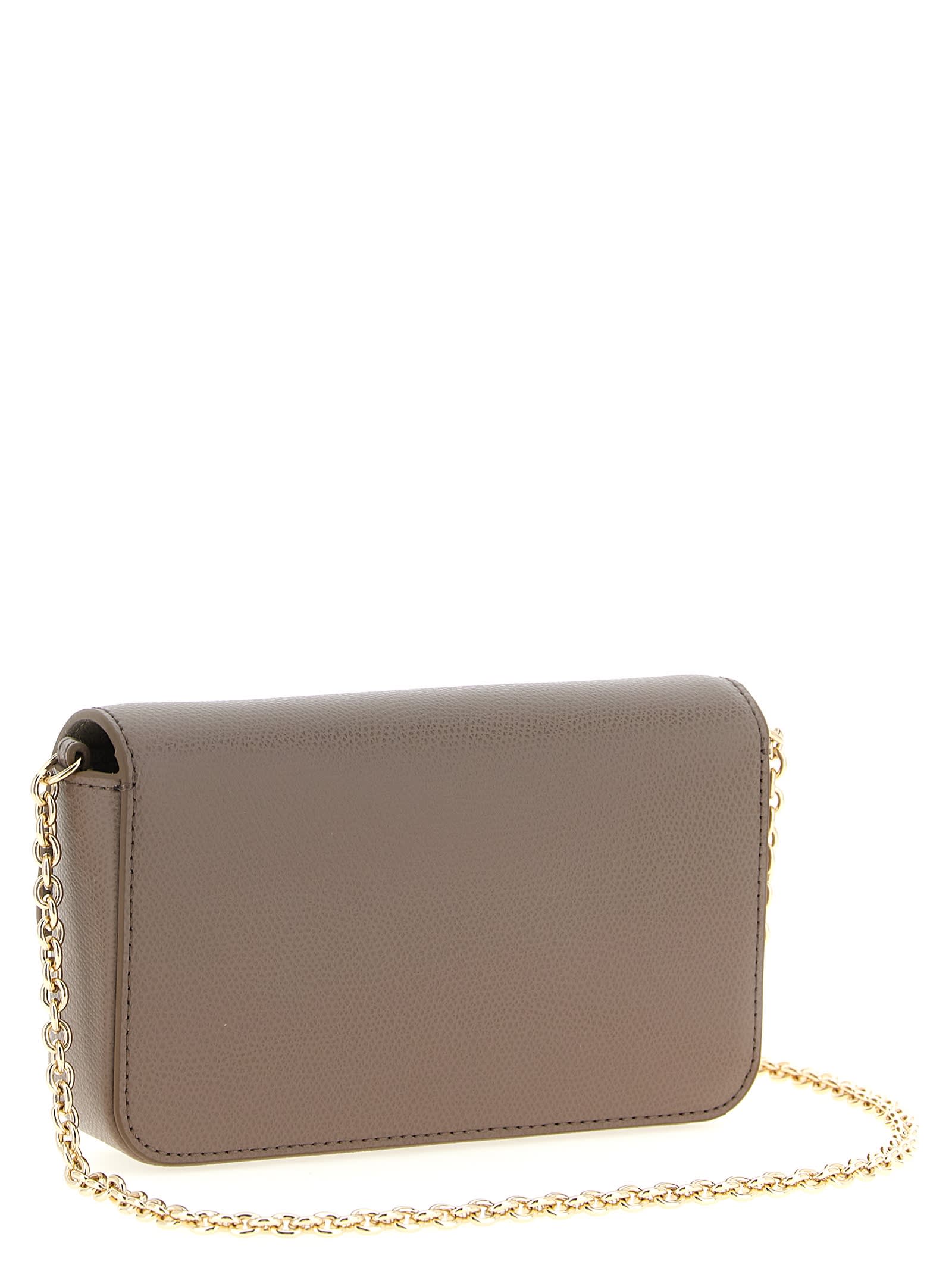 Furla Grey 1927 Mini Shoulder Bag In Gray