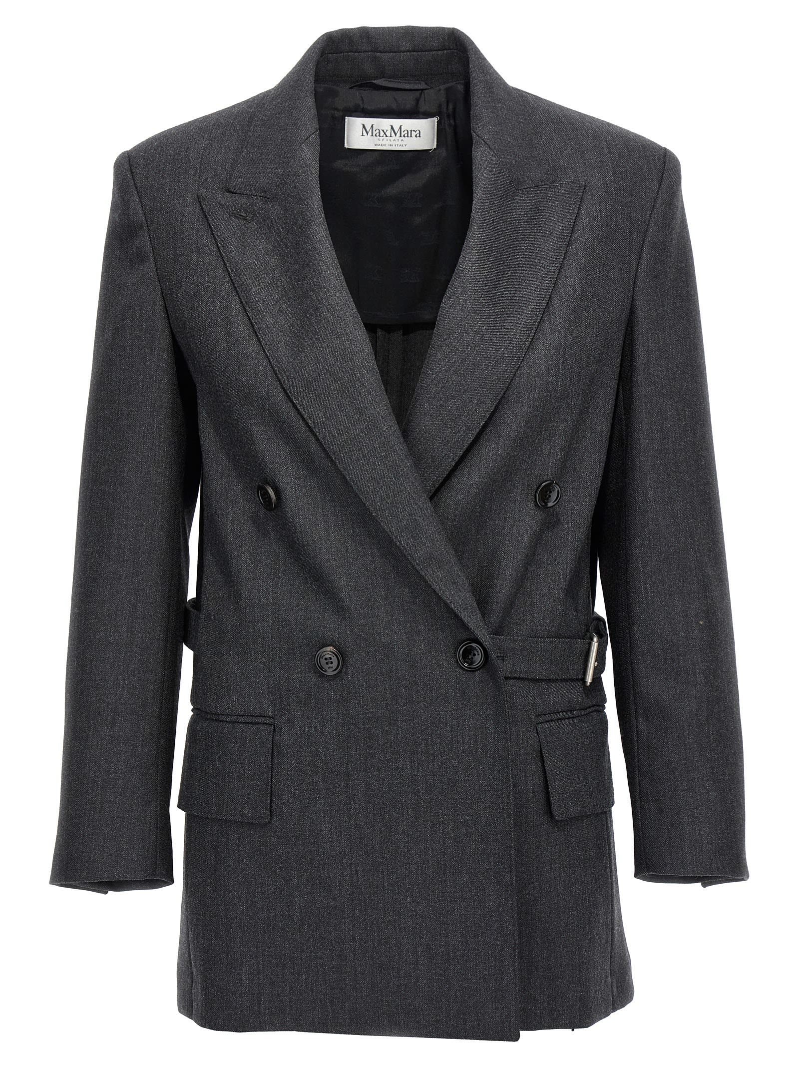 Shop Max Mara Latino Blazer In Gray