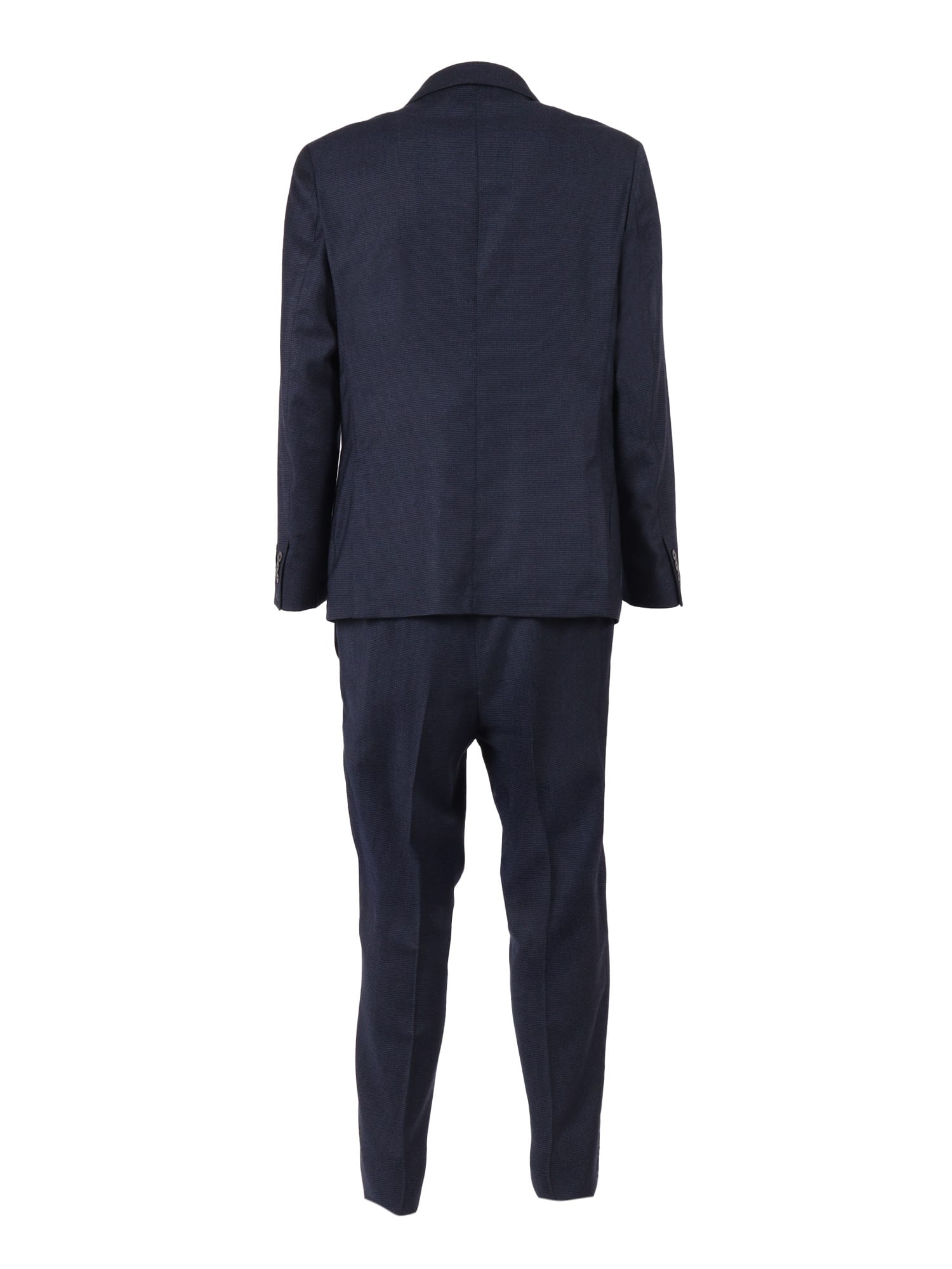 Tombolini Zero Gravity Tailored Black Wool Blend Suit In Black