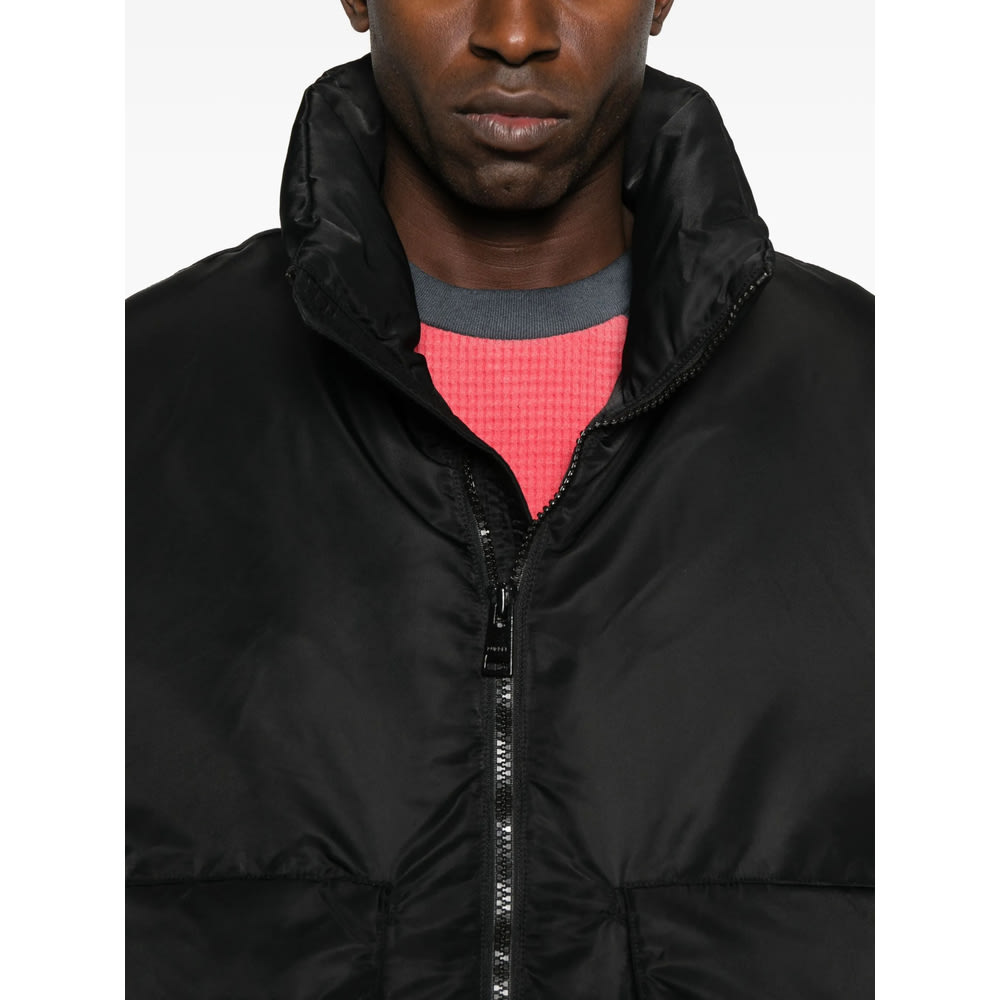 Purple Brand Zip-front Flap-pocket Jacket In Black