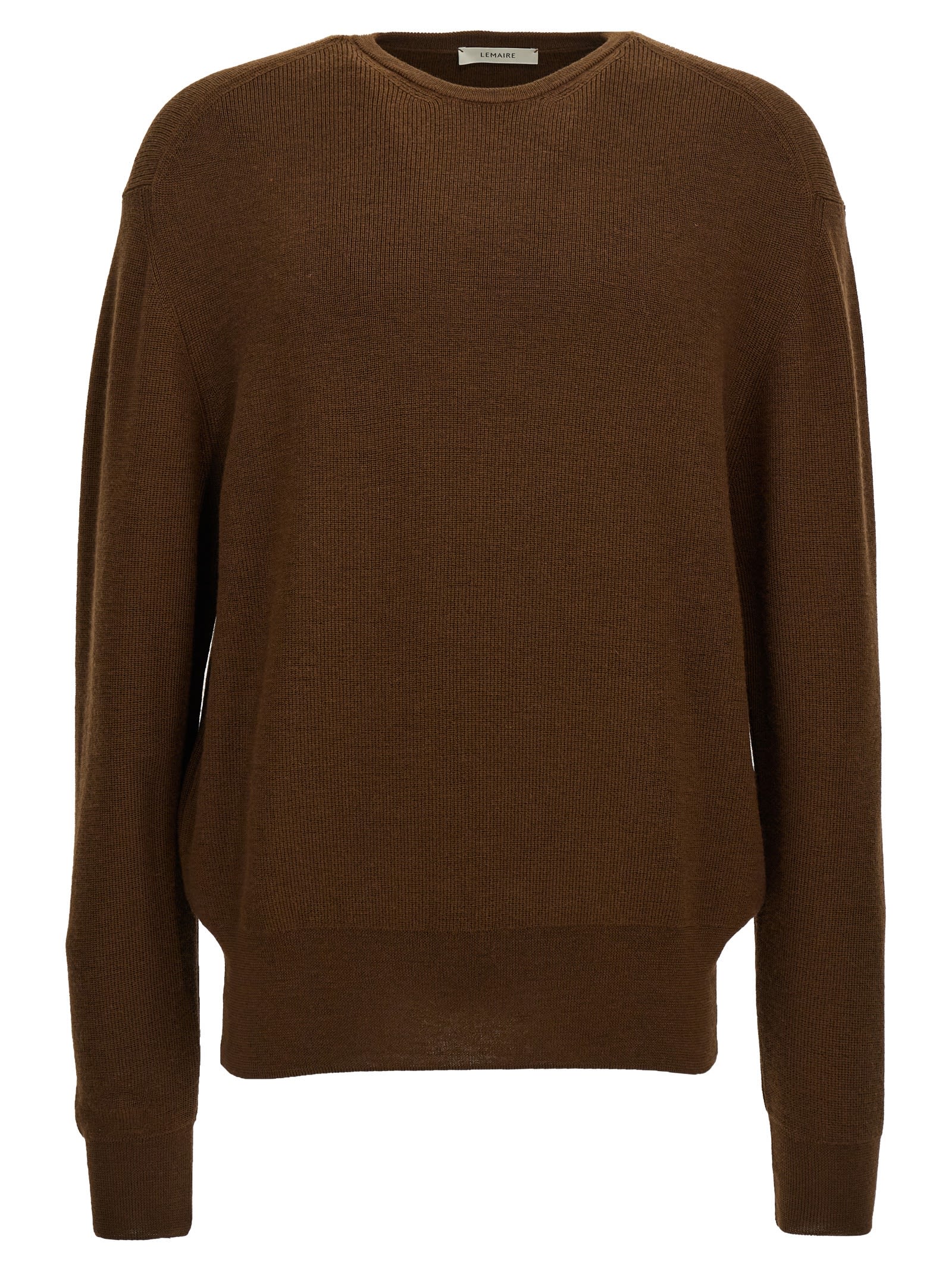 Shop Lemaire Crewneck Sweater In Brown