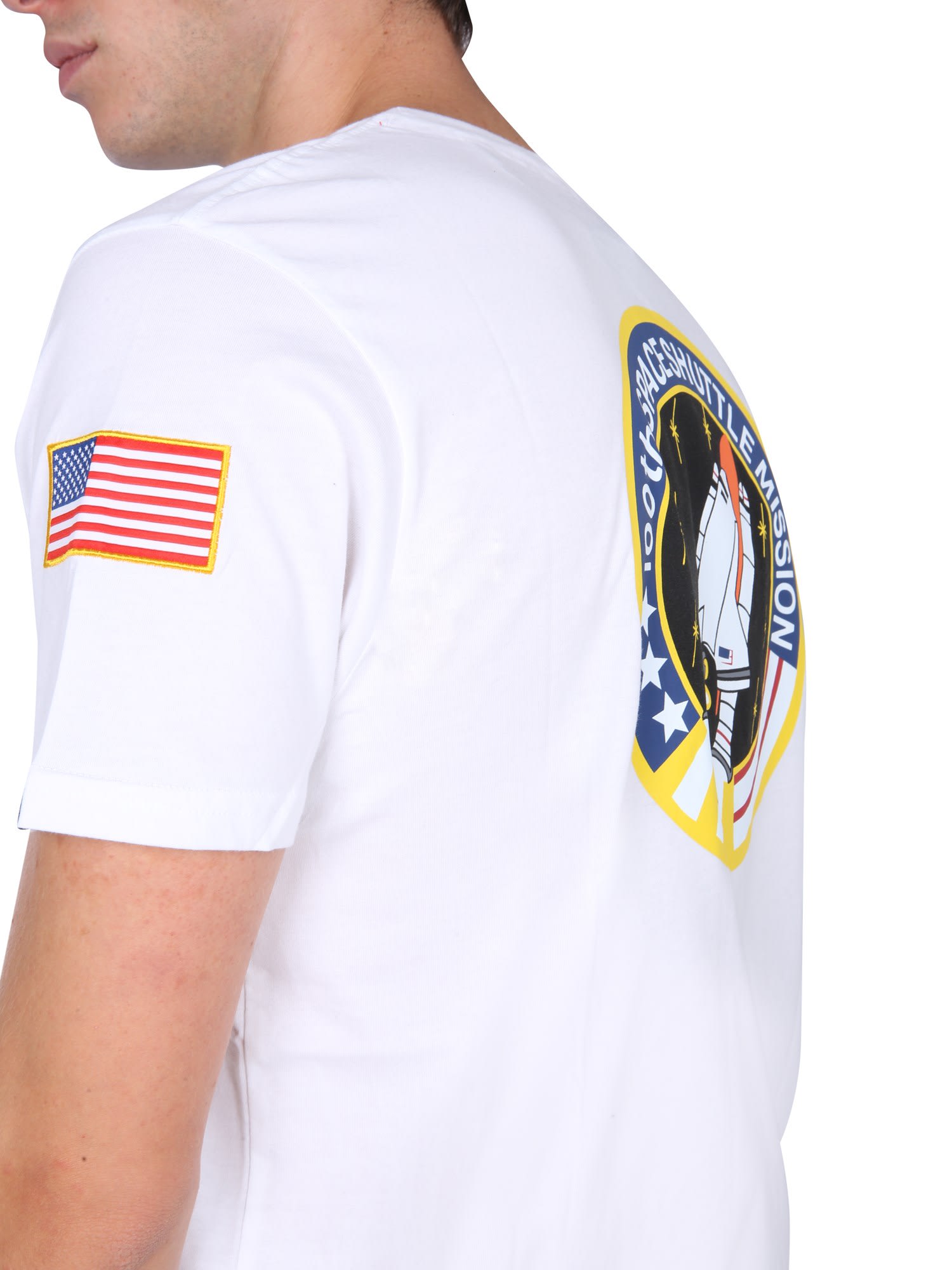 Shop Alpha Industries Space Shuttle T-shirt In White