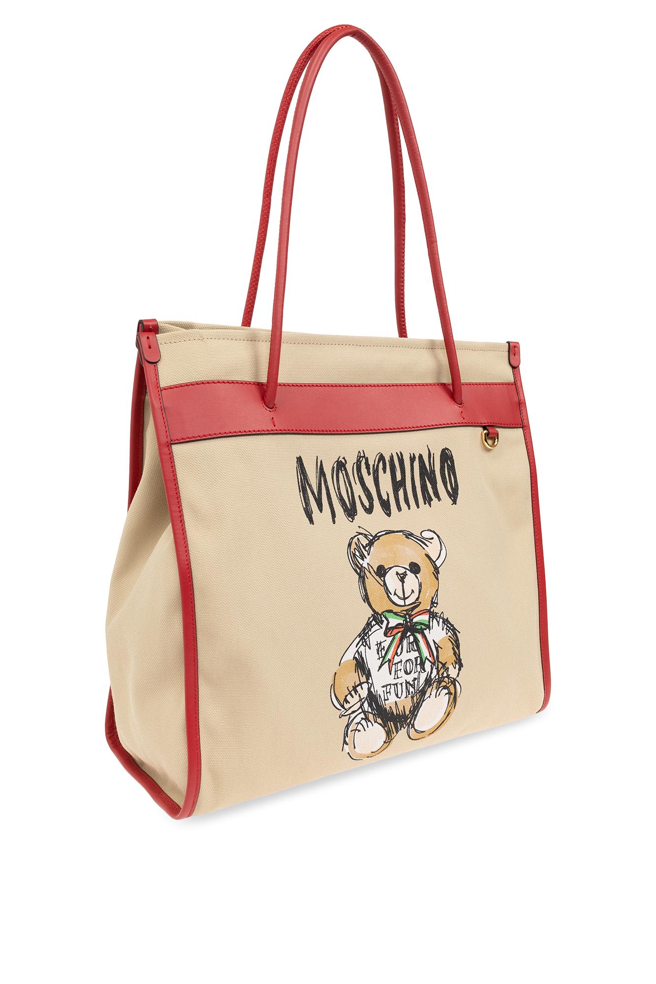 Shop Moschino Shopper Bag In Beige