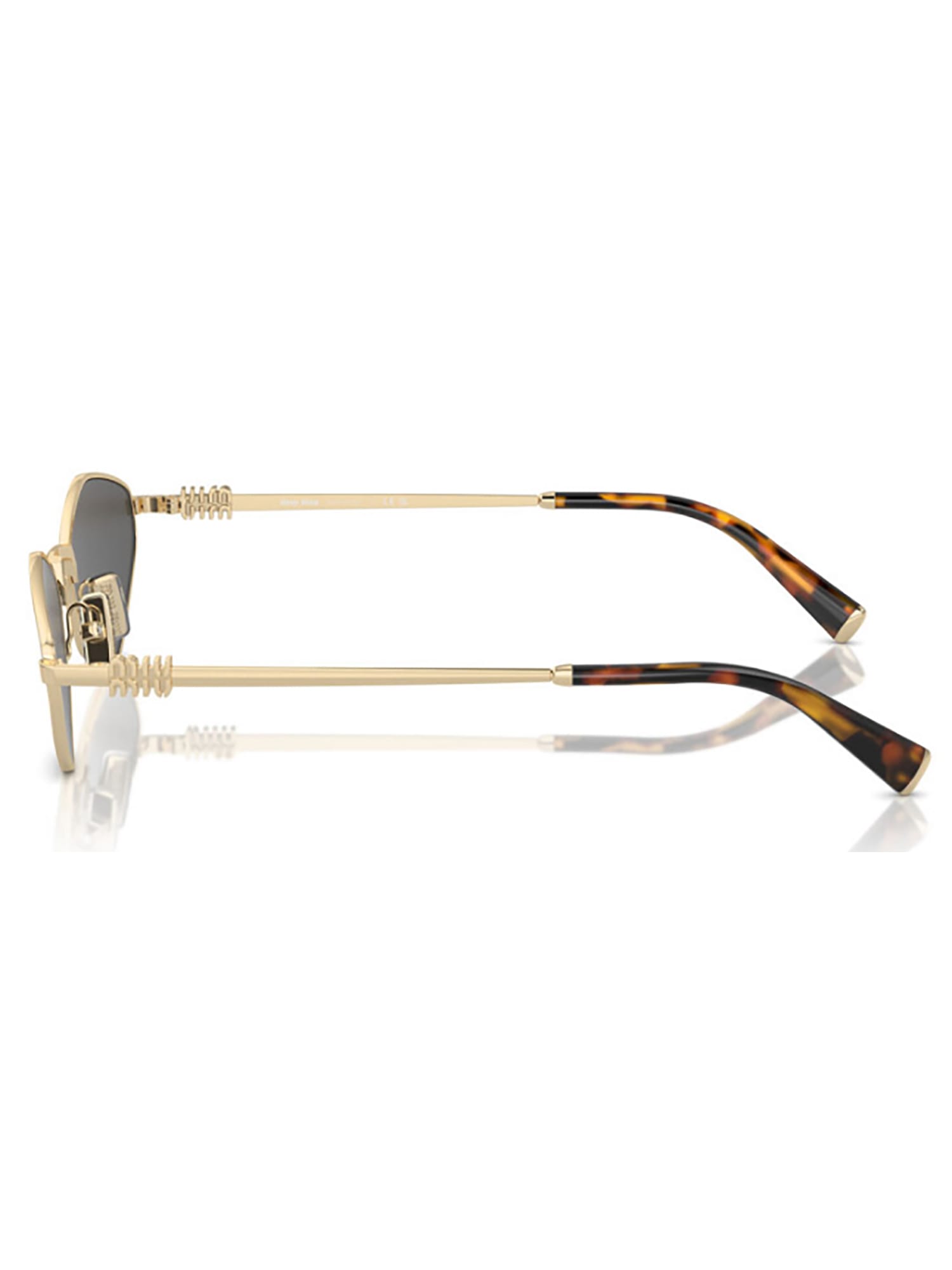 Miu Miu Mu 56zs Pale Gold Sunglasses