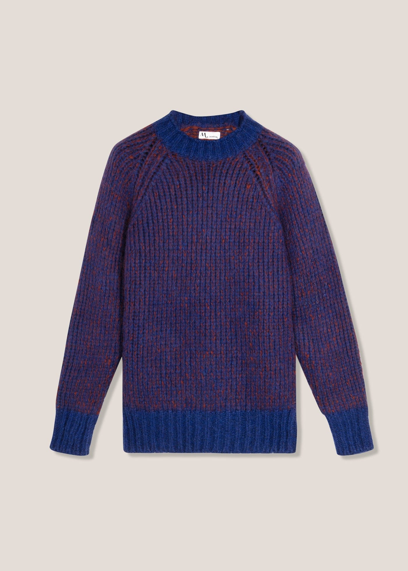 Doppiaa Aagape Alpaca Bicolor Sweater In Blue