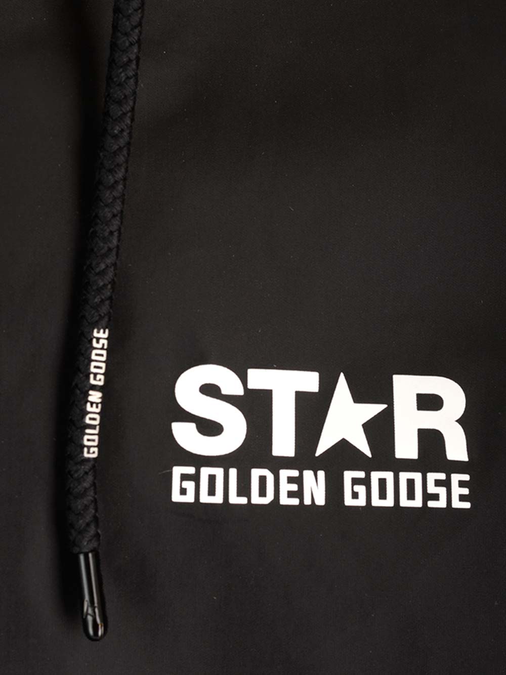 Shop Golden Goose Windbreaker With Logo In Black