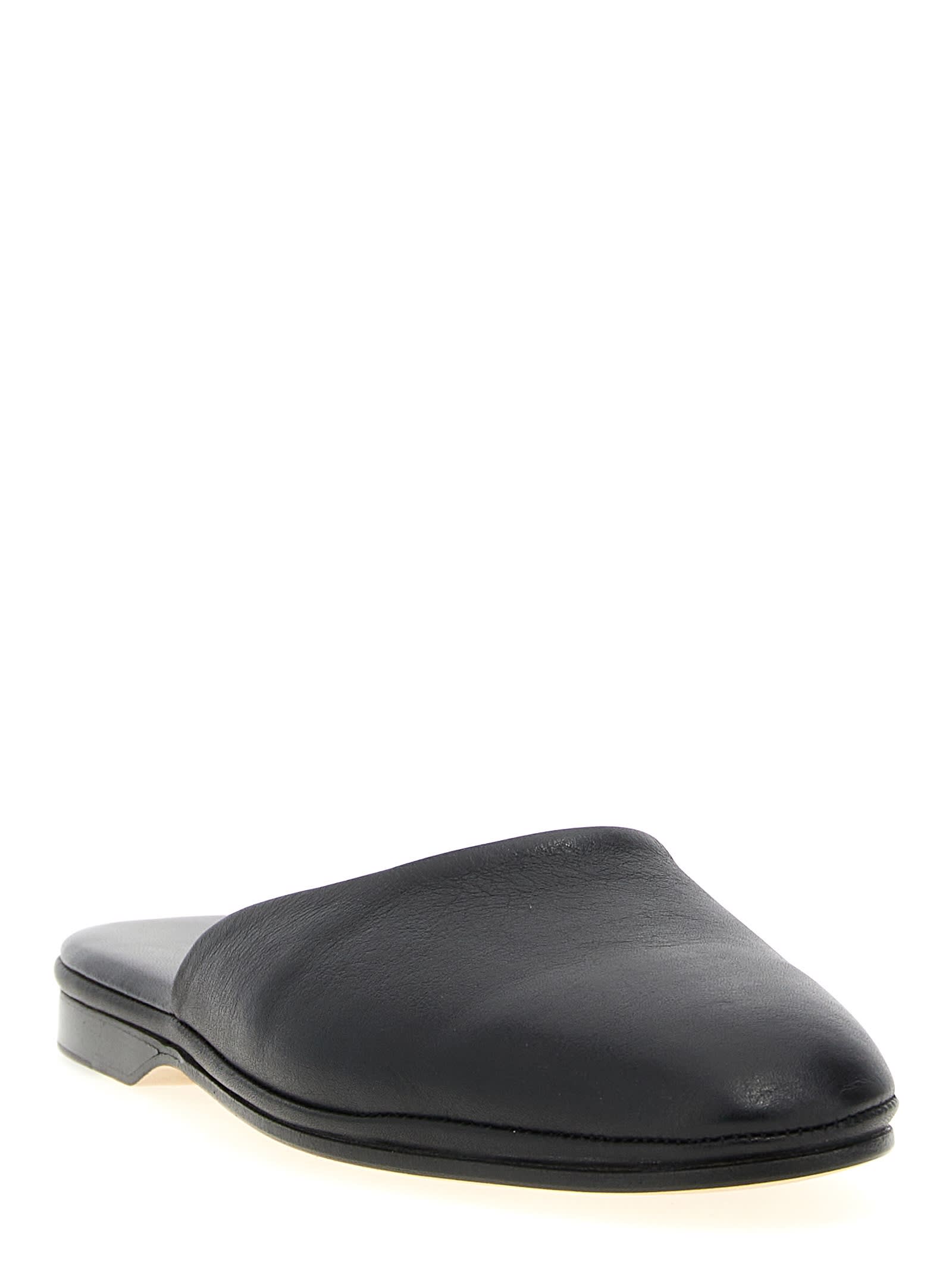 Brioni Leather Almond-toe Mules