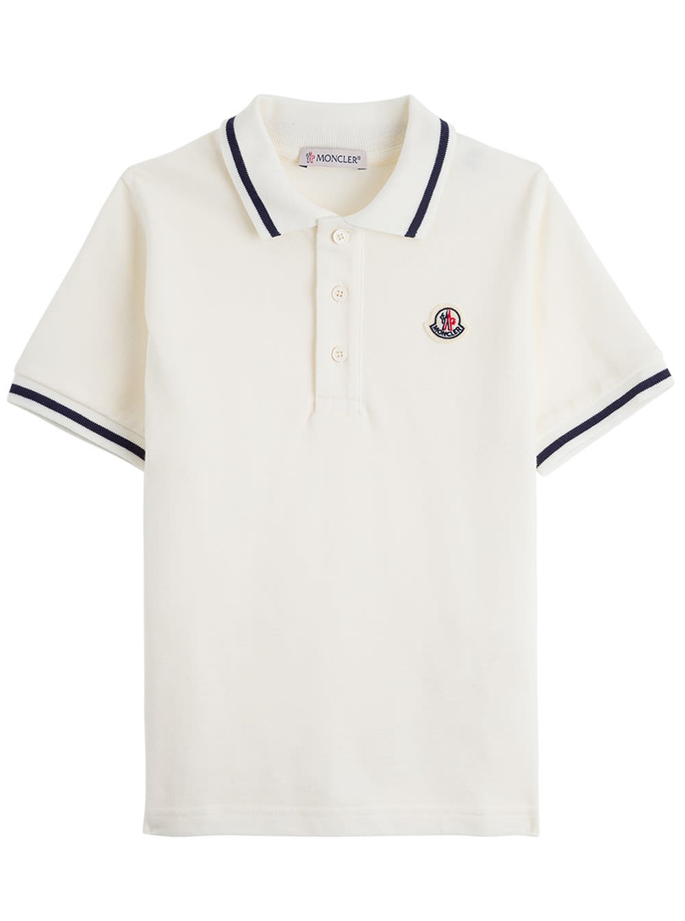 Moncler Cotton Piquet Polo Shirt With Logo Patch
