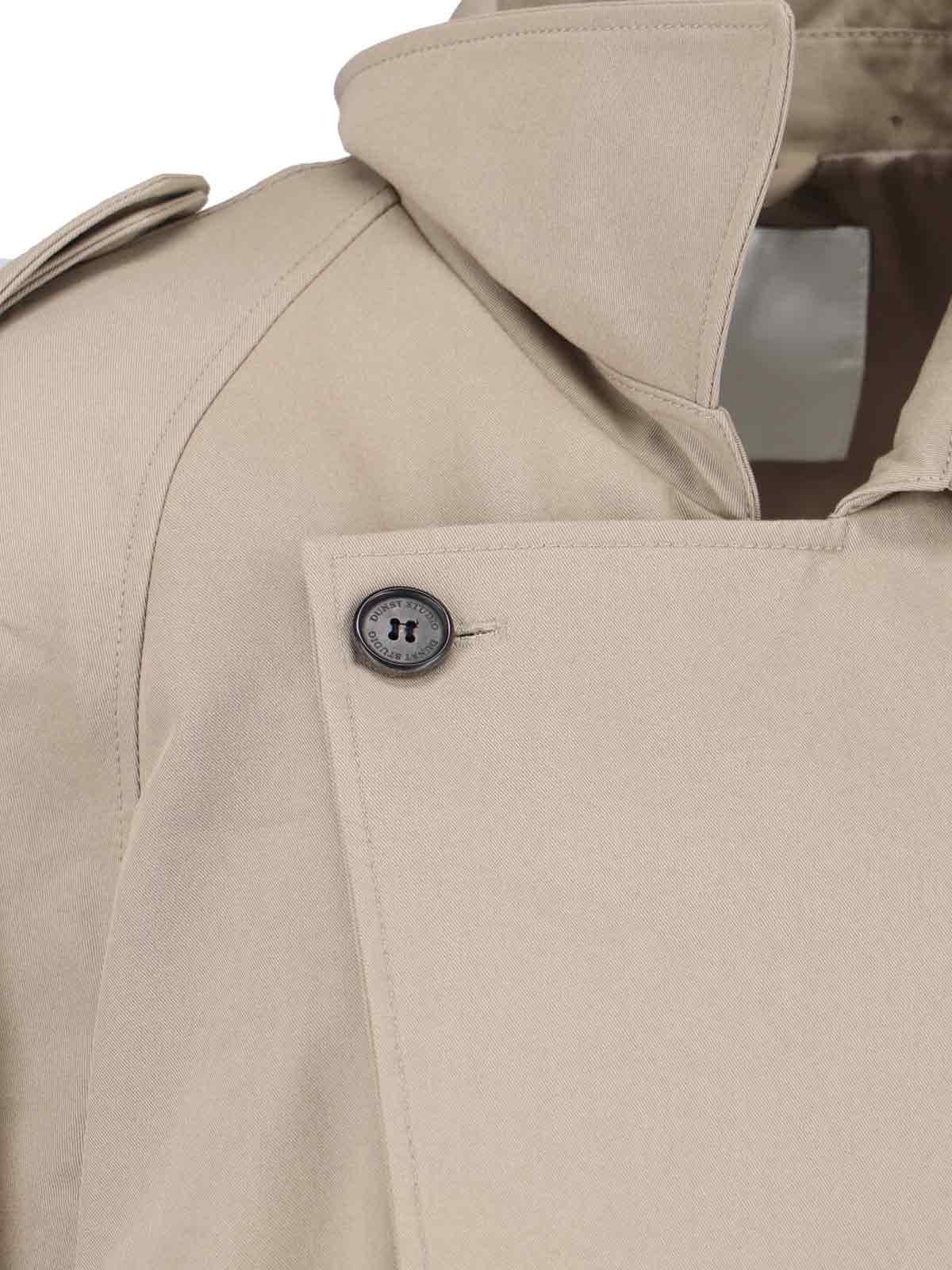 Dunst Cotton Blend Trench Coat In Silver