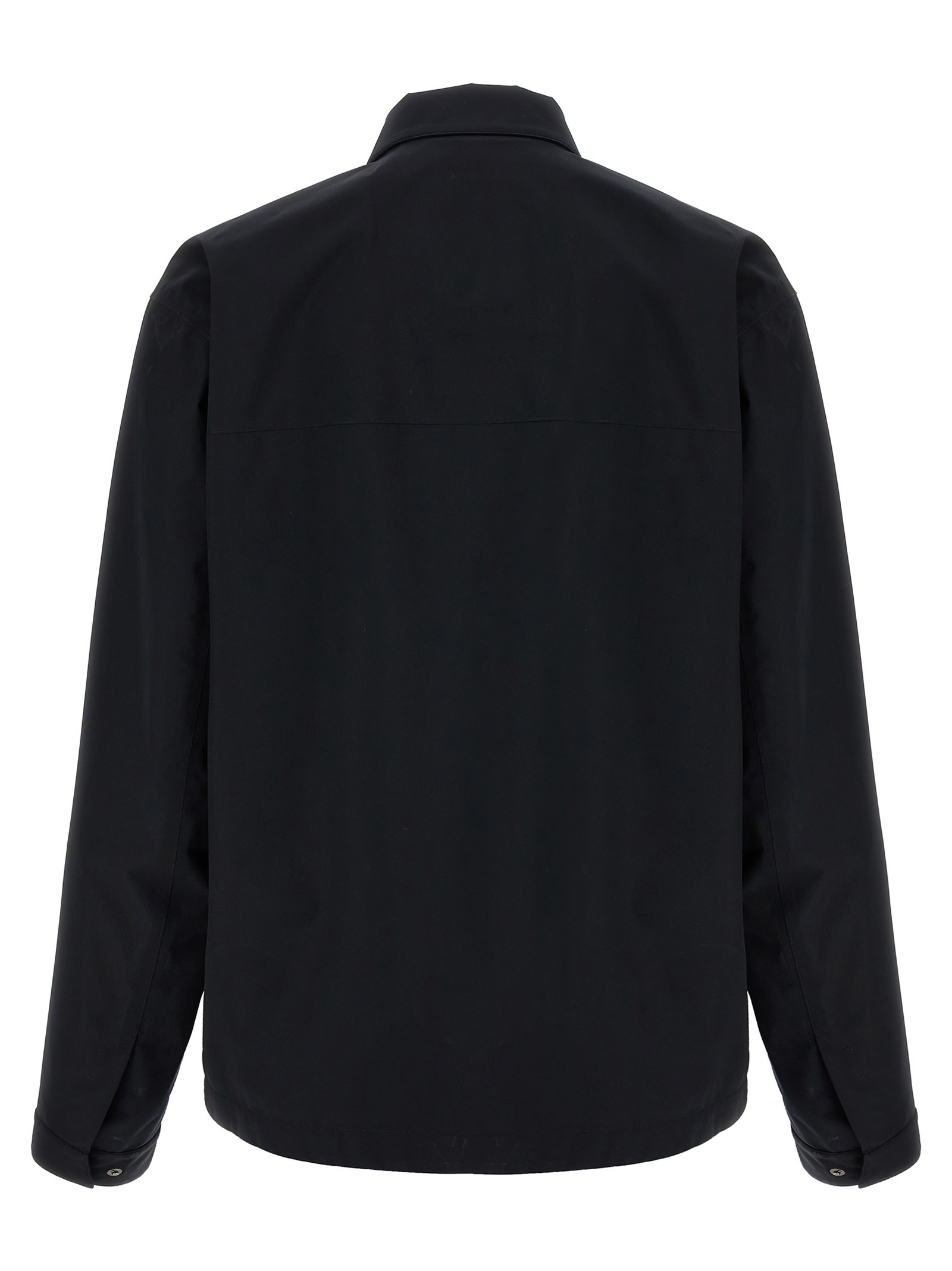 Herno Windproof Jacket Collared Side Pockets In Black