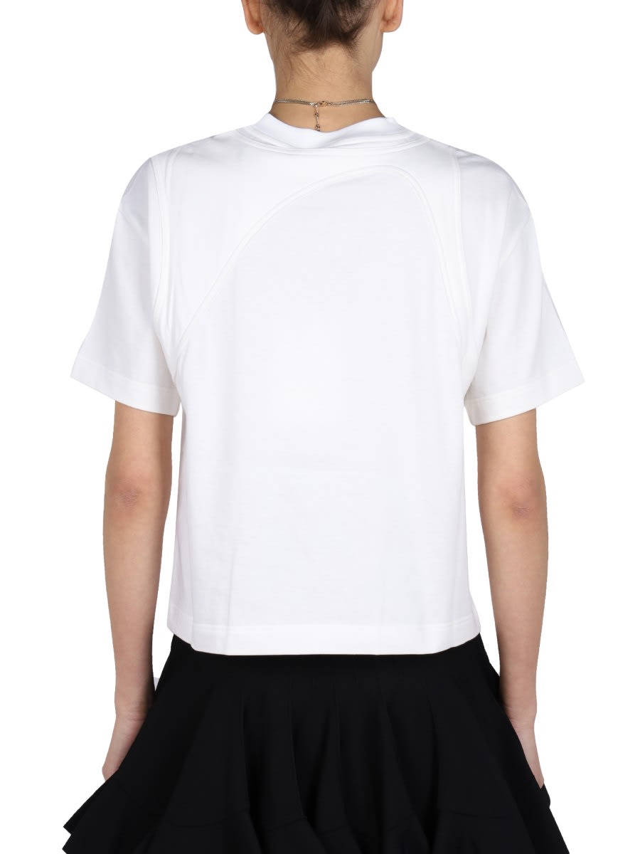 Shop Alexander Mcqueen Crewneck T-shirt In White
