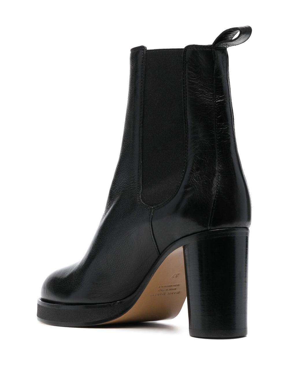 Isabel Marant Black Black Lalix Leather Ankle Boots In Black