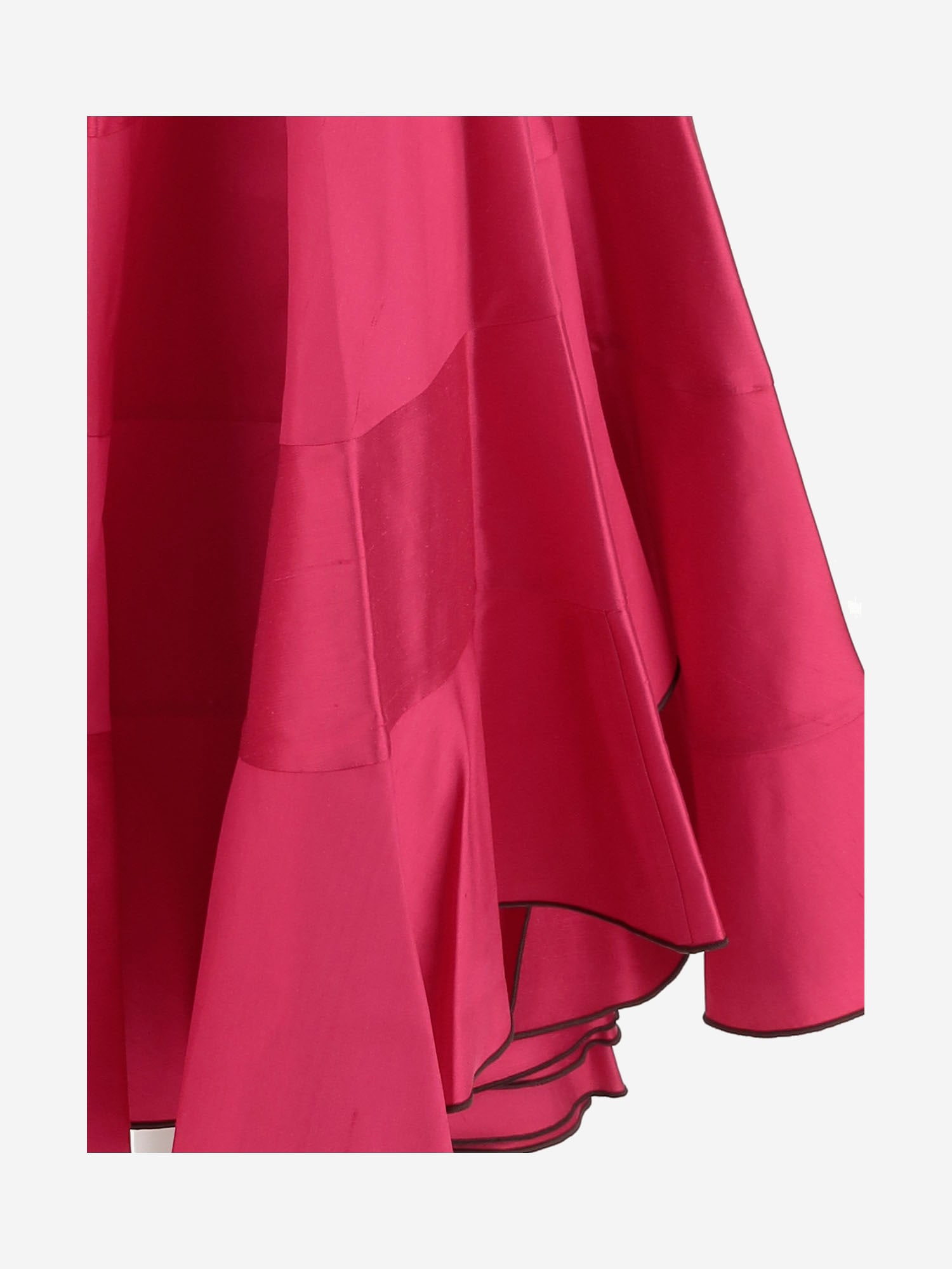 Tory Burch Flared High Waist Silk Skirt In Pink