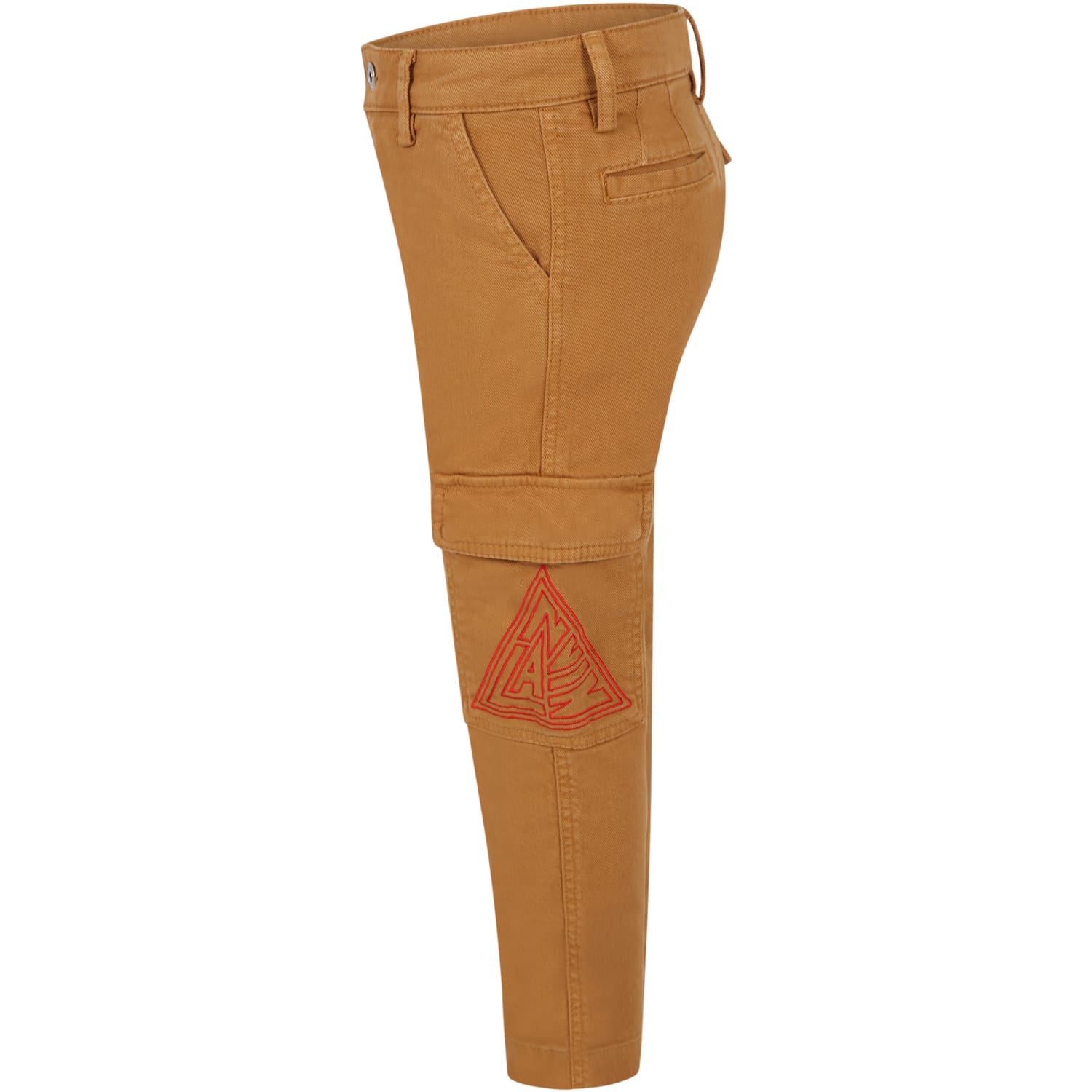 Lanvin Brown Cargo-pants For Boy With Logo In Brown