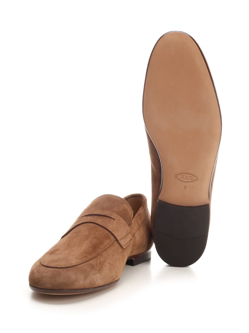 Tod's Suede Loafers In Brown