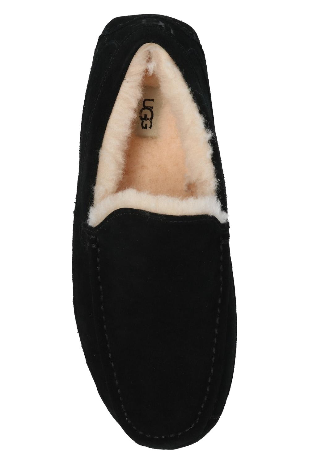 Shop Ugg M Ascot Suede Moccasins In Black