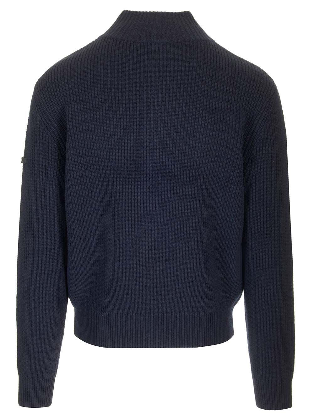 Shop Apc Wool Cardigan In Blue