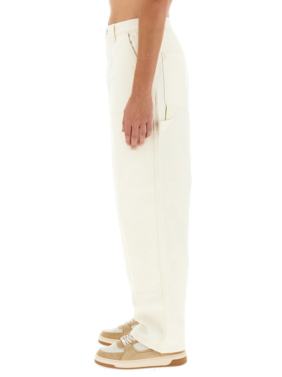 Stussy Men Canvas Work Pant In White