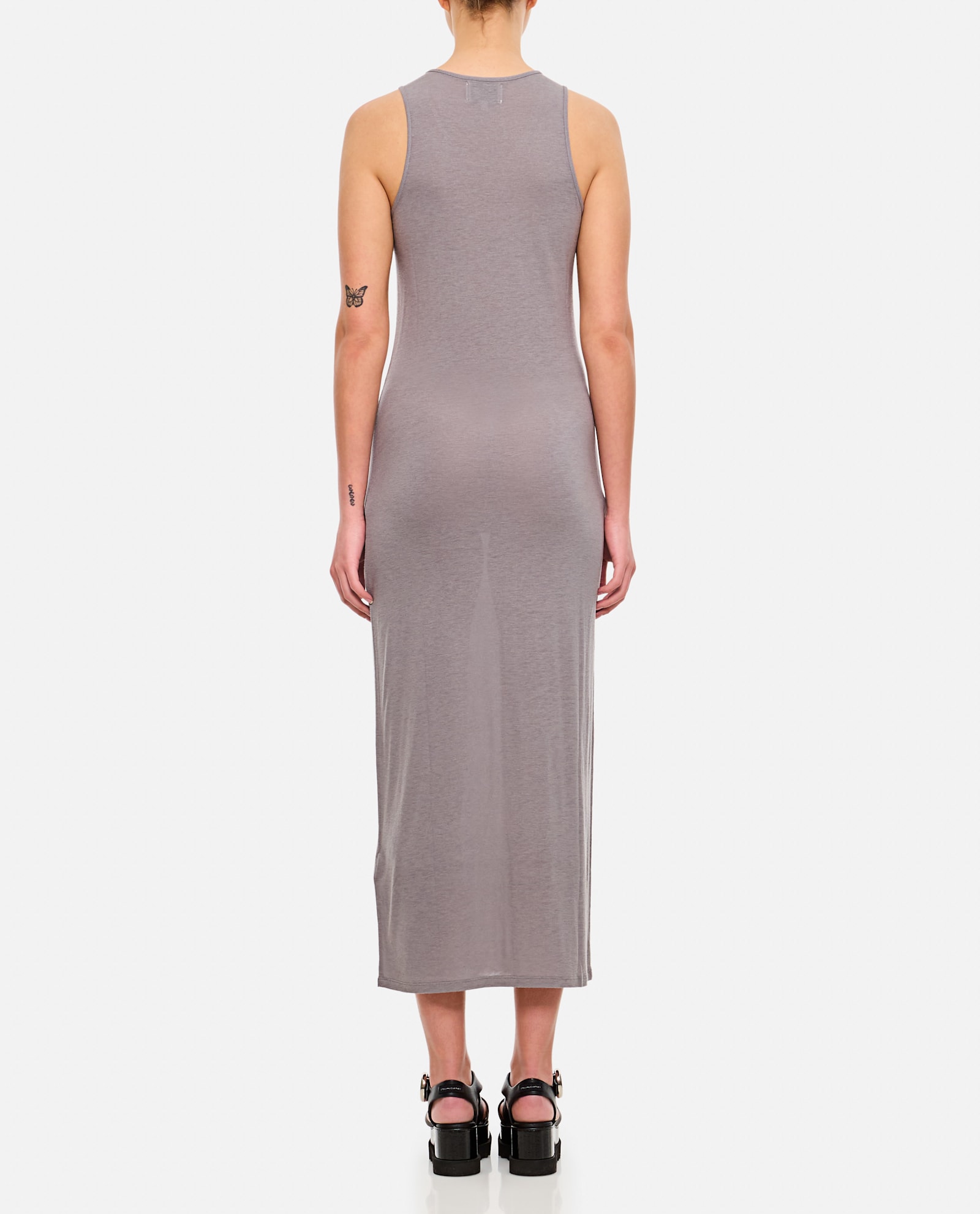 Shop Loulou Studio Dress In Concrete Grey