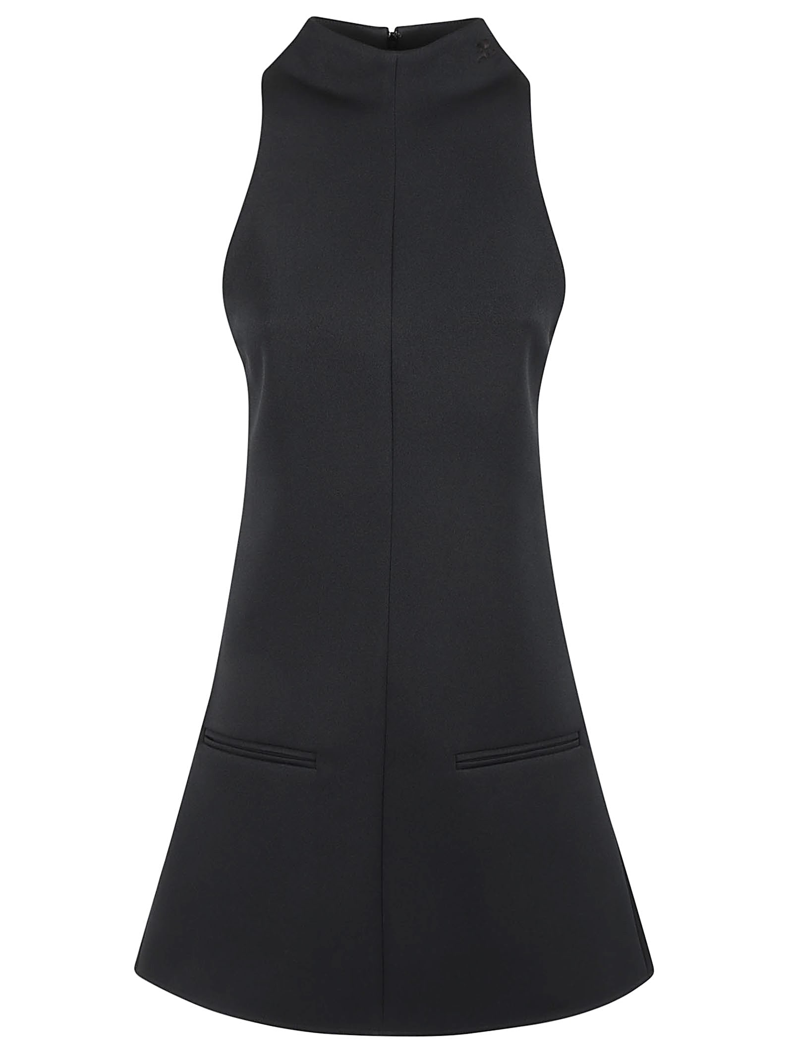 Shop Courrèges Sleeveless Short Dress In Black