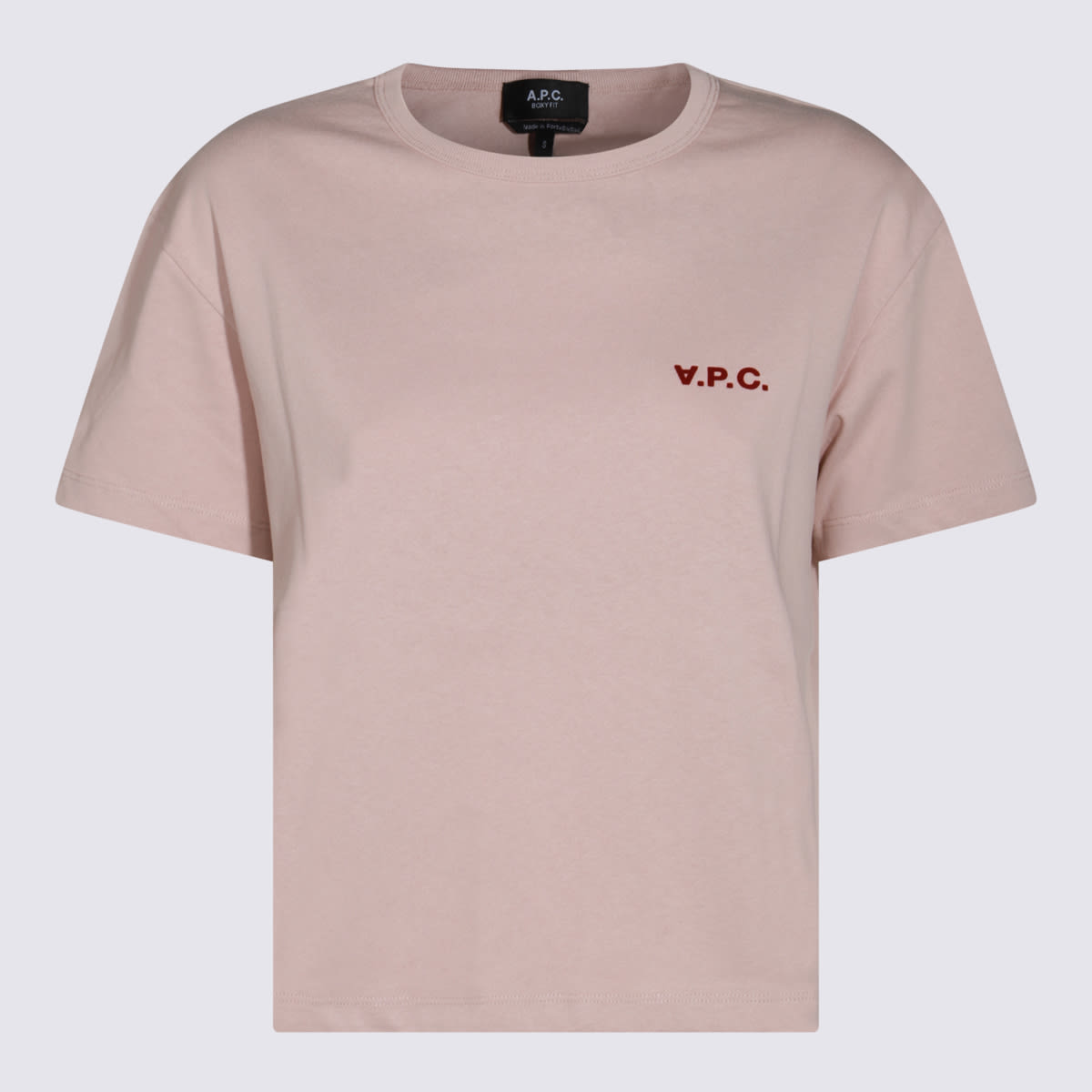 Apc A.p.c. Boxy Petit Vpc T-shirt Clothing In Rose Poudre/bordeaux