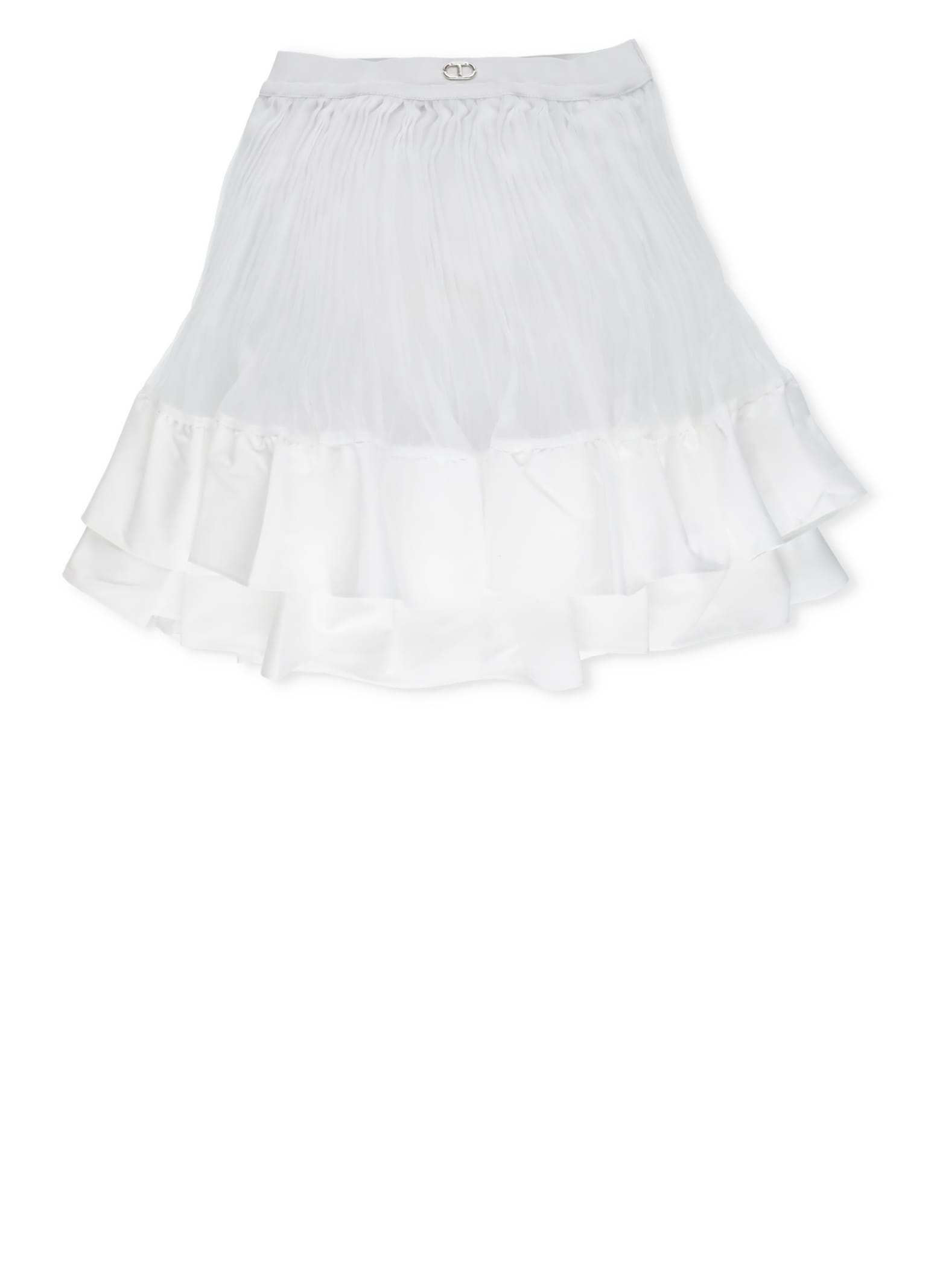 TWINSET PLEATED SKIRT WITH LOGO