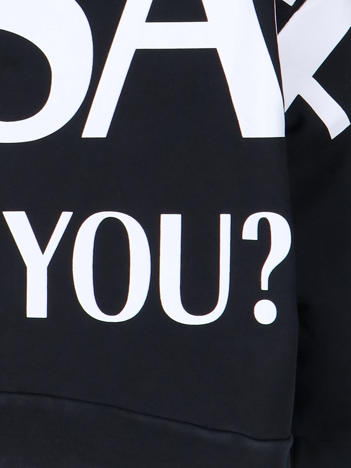 Versace Black Cotton Oversize Sweatshirt In Black