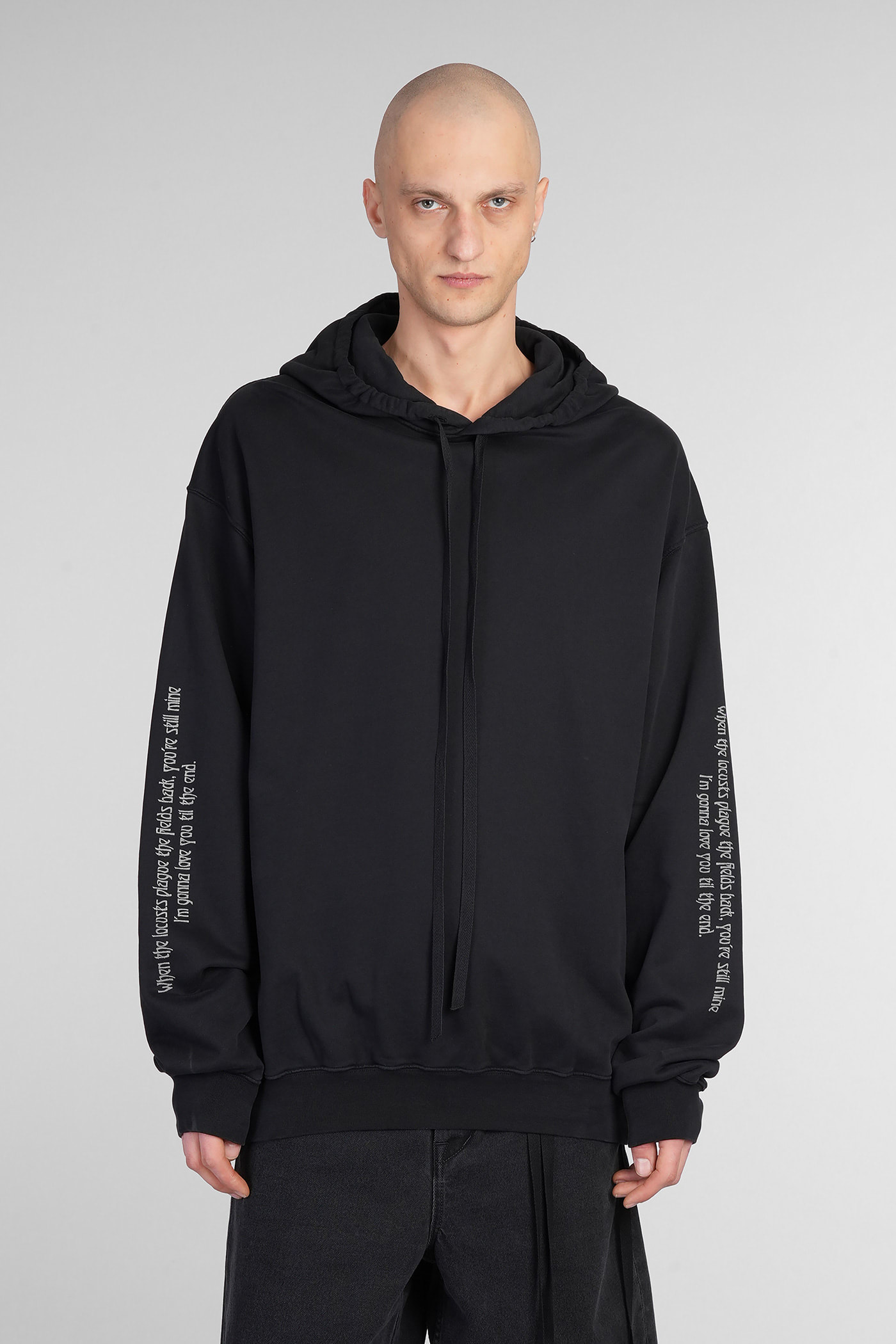 Ollie Sweatshirt In Black Cotton