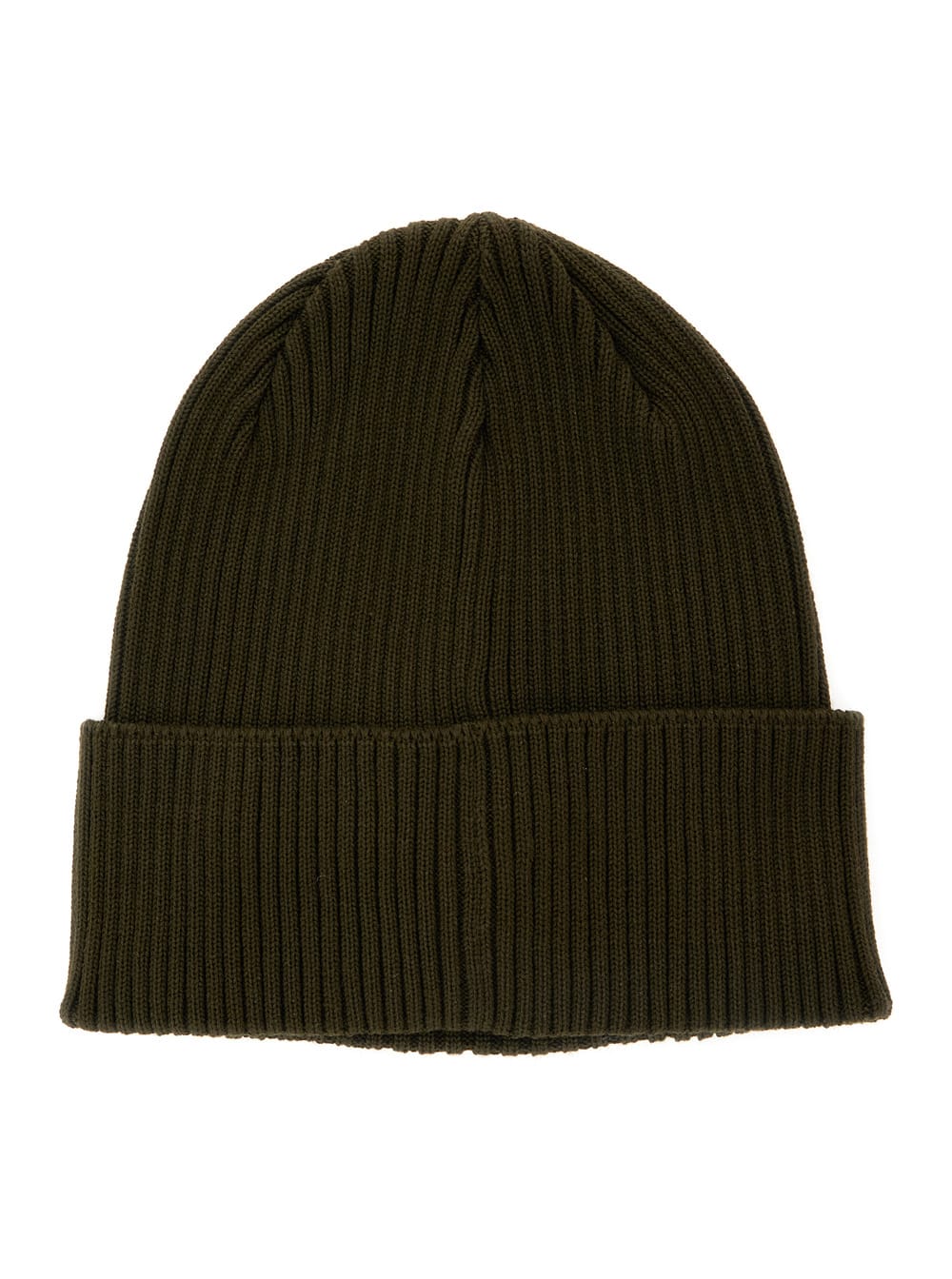 C.p. Company Green Goggle Beanie With Turn-up Brim In Cotton Man In Green