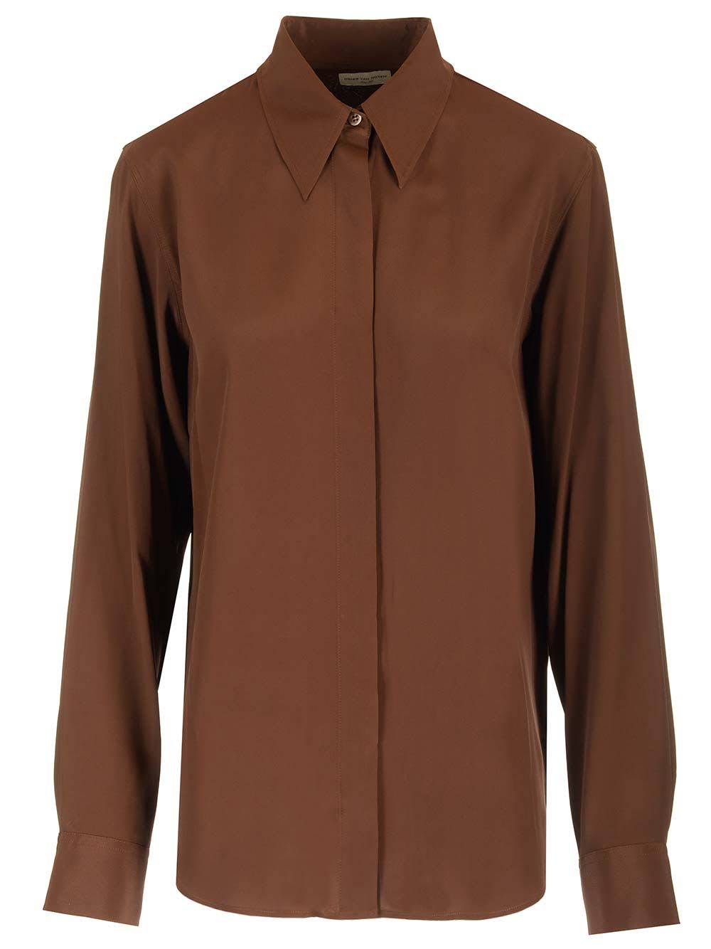 DRIES VAN NOTEN SILK CREPE SHIRT 