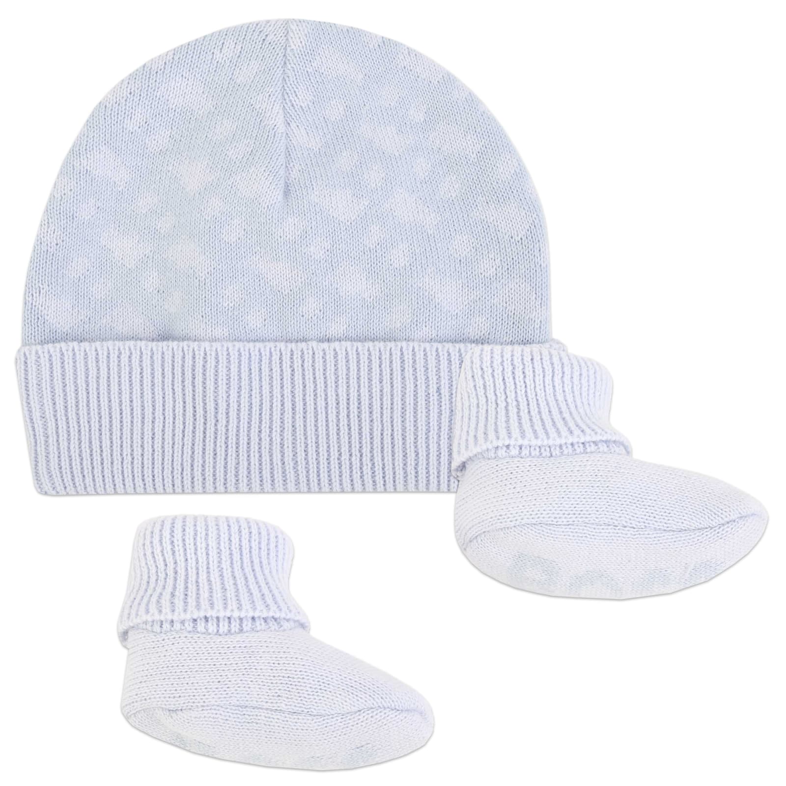Hugo Boss Babies' Slippers And Hat Set In Light Blue
