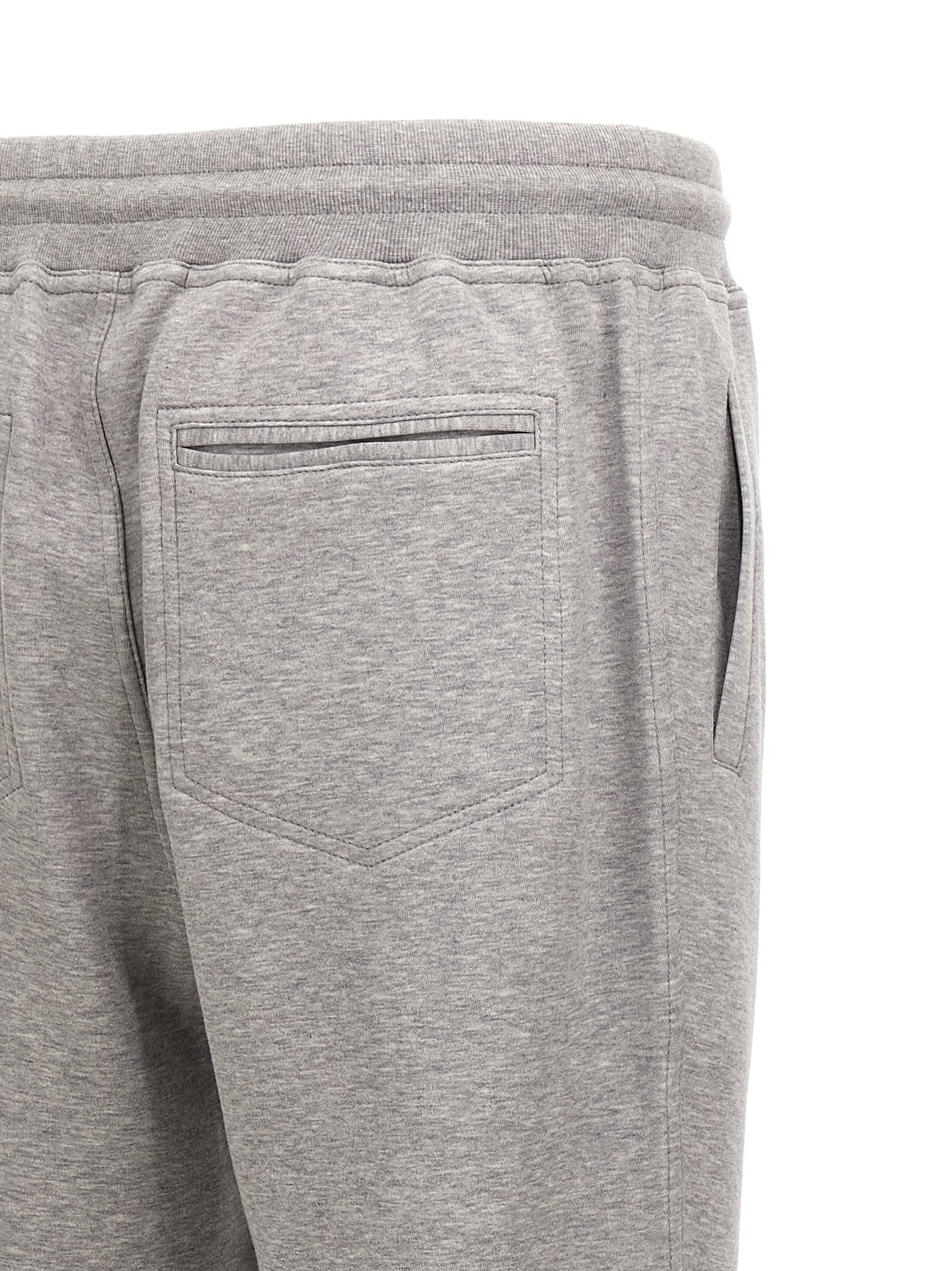 Shop Brunello Cucinelli Cotton Blend Joggers In Gray