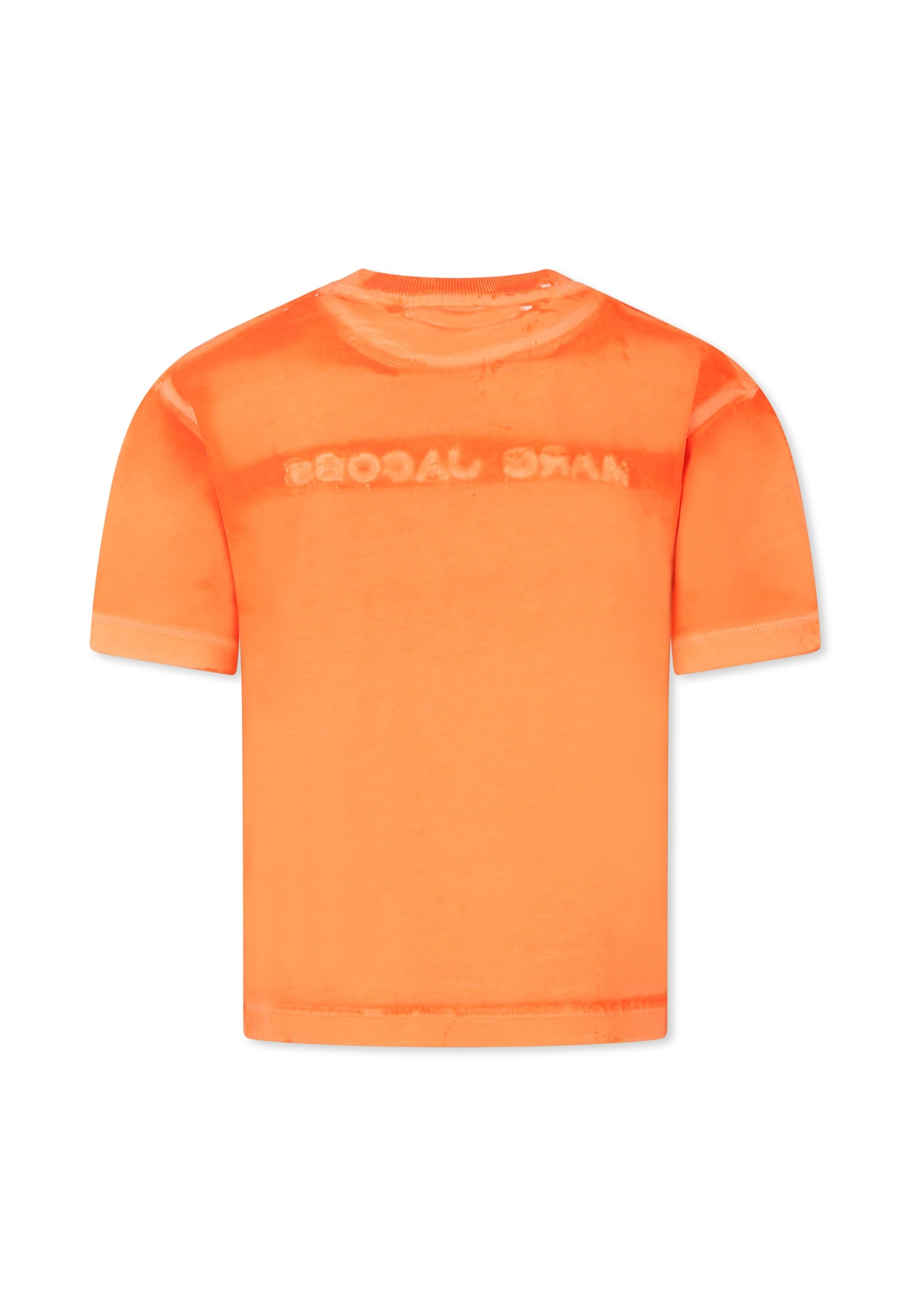 Marc Jacobs Orange T-shirt For Kids With Logo In Orange