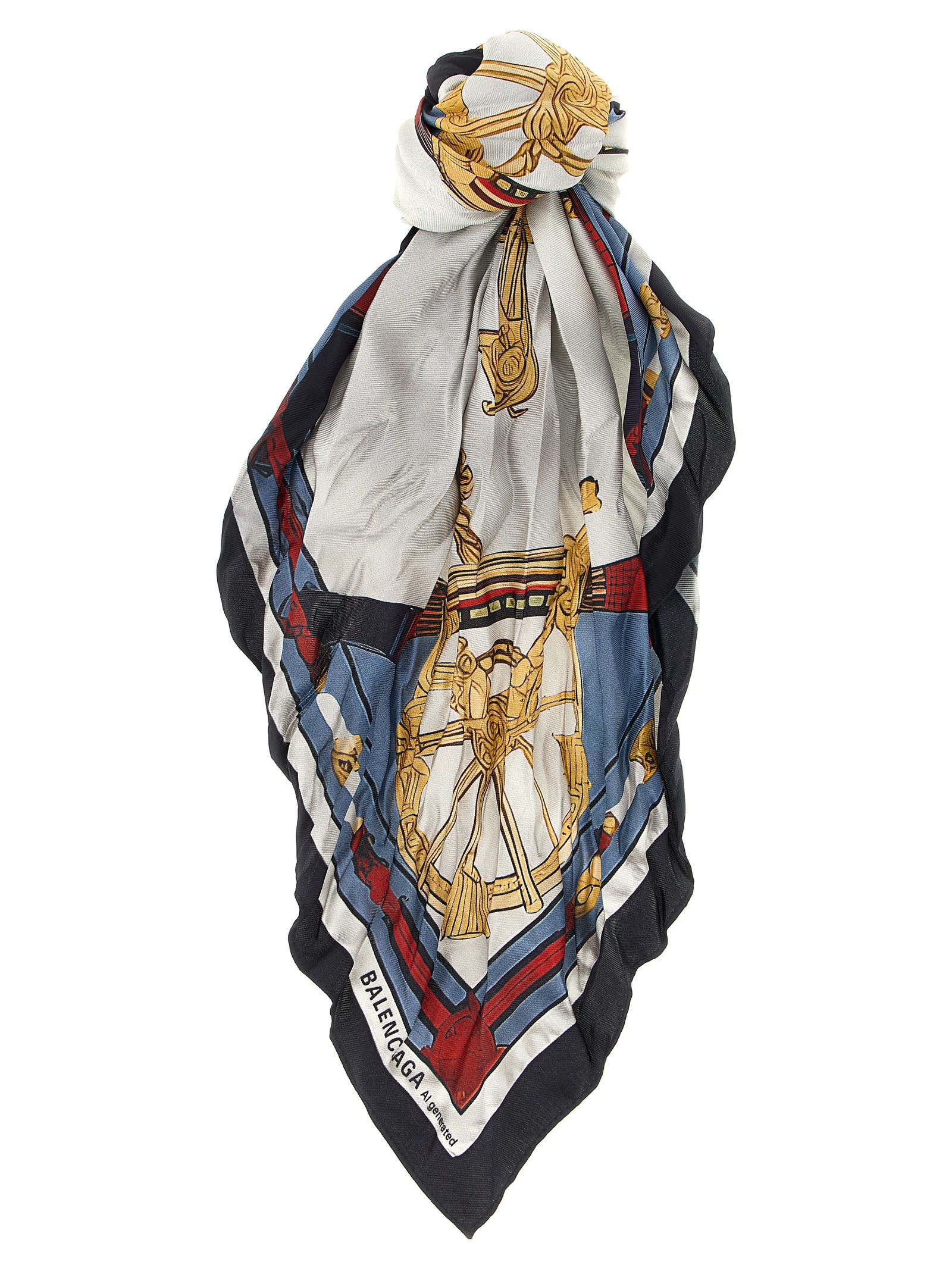 Balenciaga Nautical Square Scarf Design In Multi