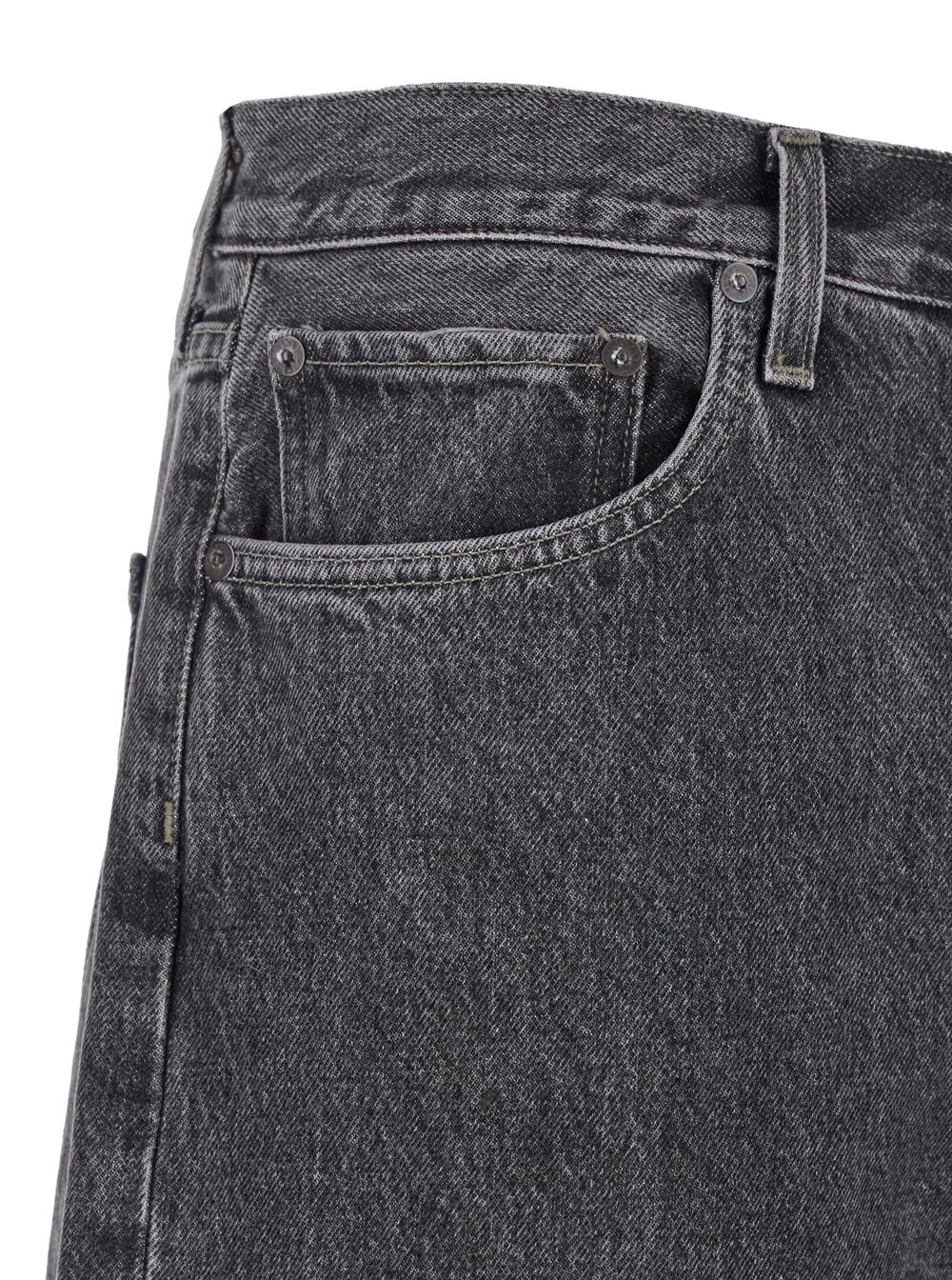 Agolde 90s Grey Five Pocket Jeans In Cotton Man In Grey
