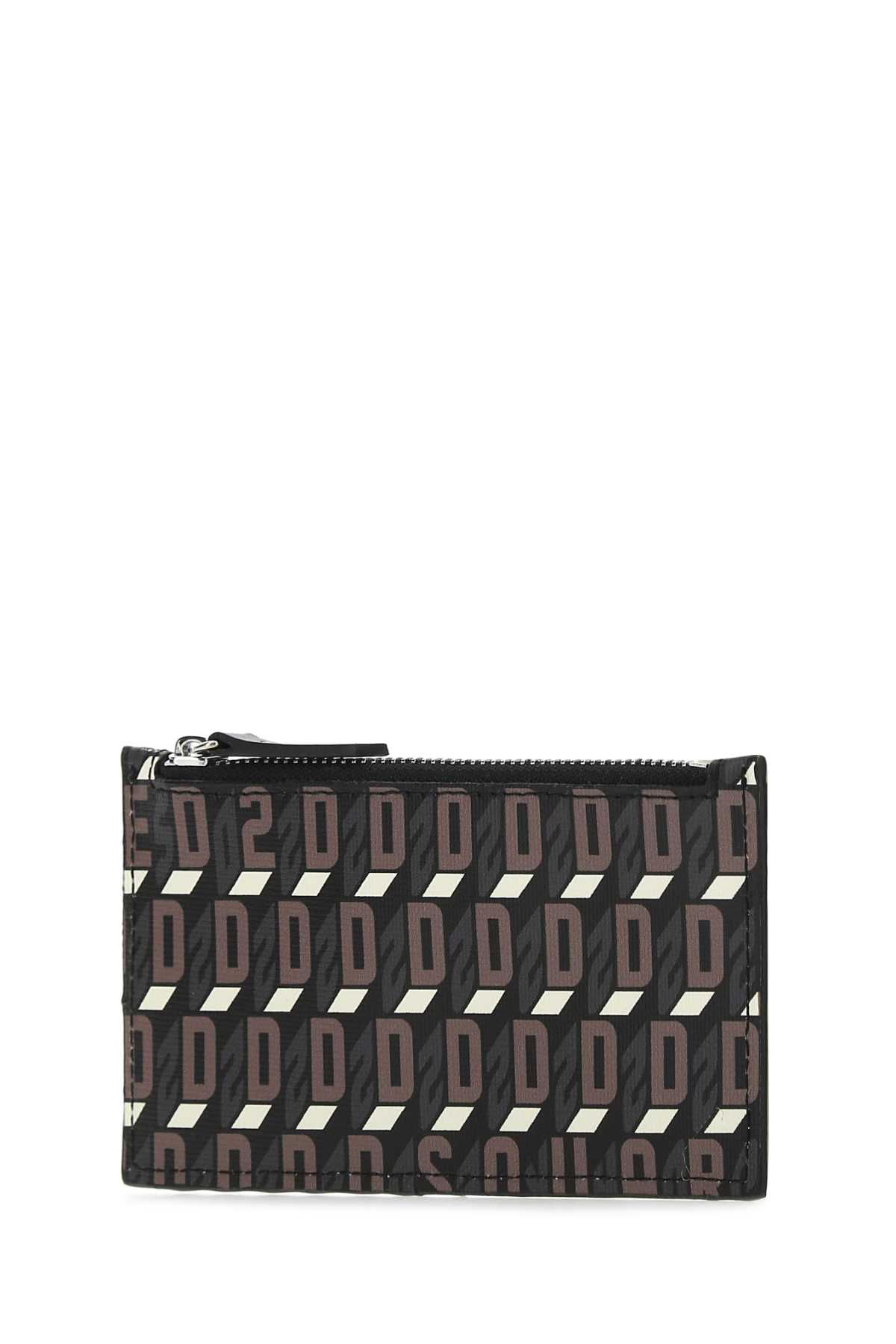 Dsquared2 Printed Canvas Card Holder In 5080