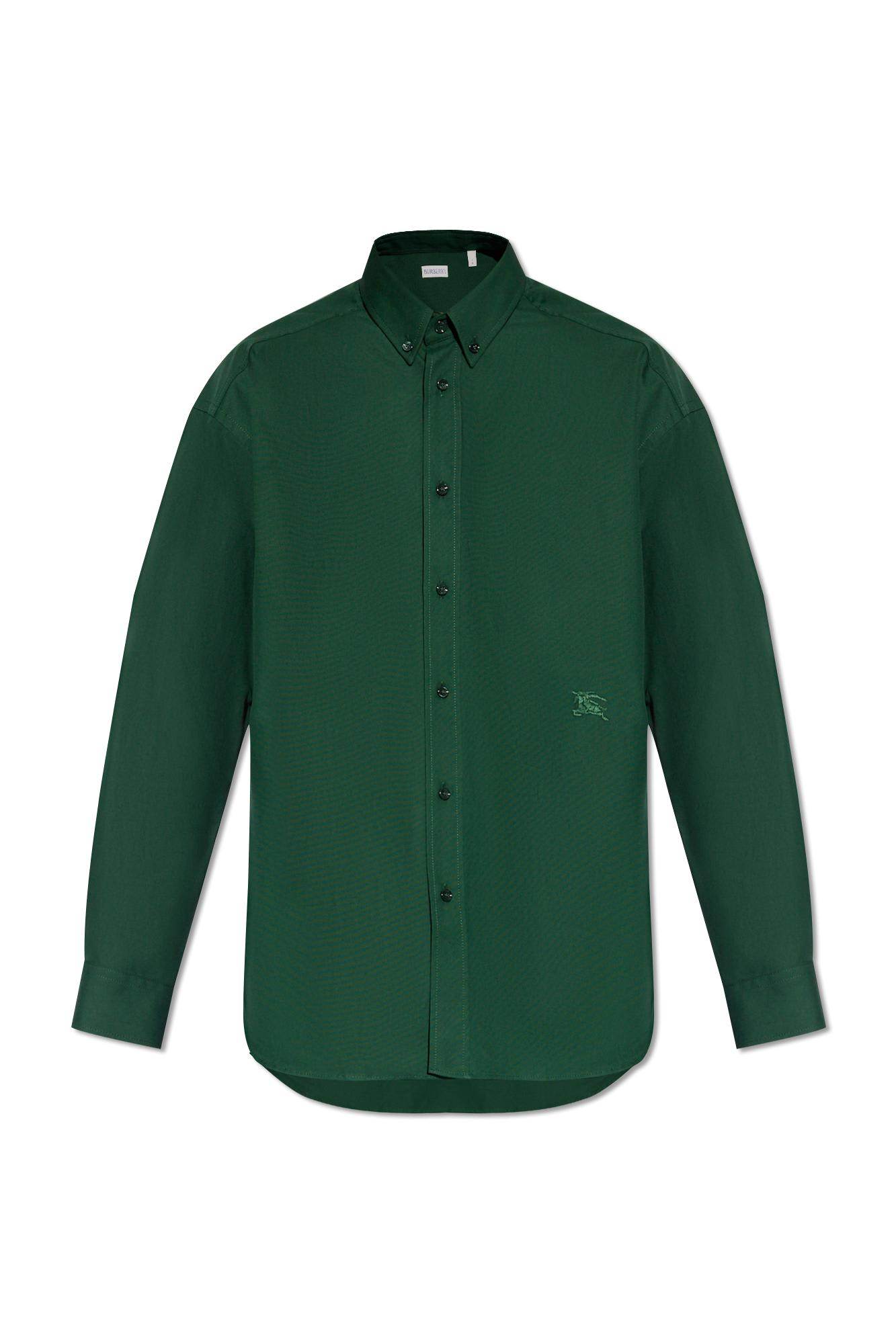 Burberry Embroidered Shirt In Green