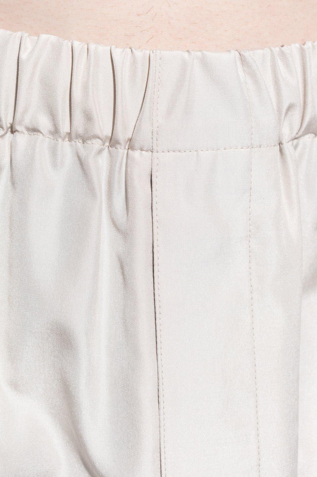 Shop Lemaire Mid-rise Wide-leg Trousers In Beige