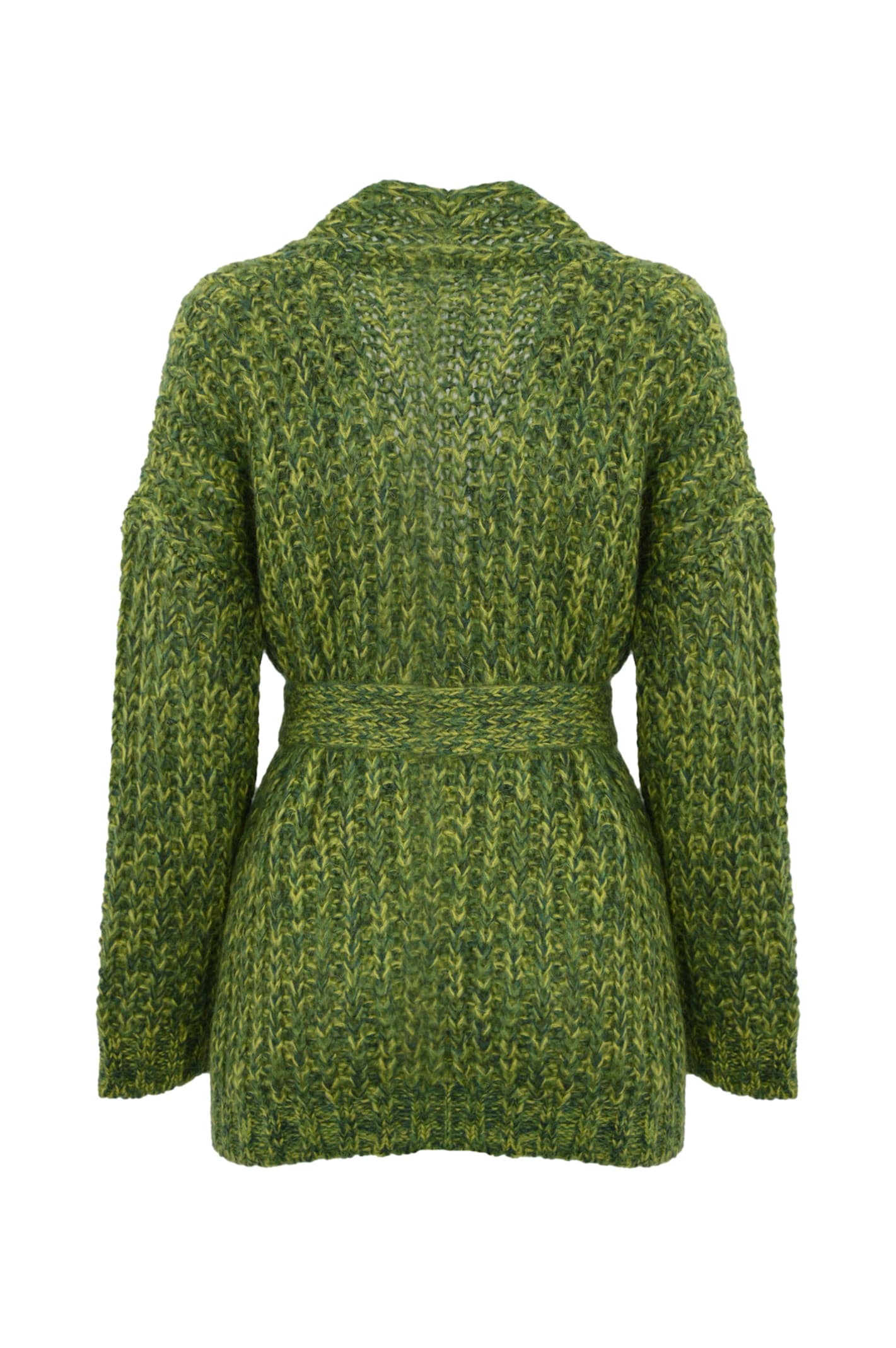 Shop Weekend Max Mara Josef Ribbed Cardigan In Chine Mohair In Pistacchio