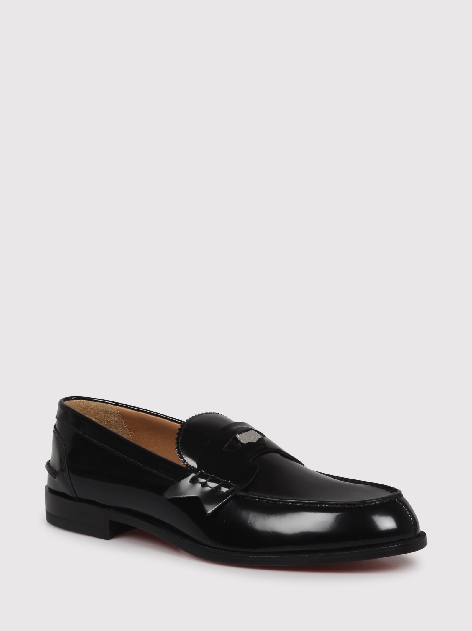 Shop Christian Louboutin Penny Flat Loafers In Black