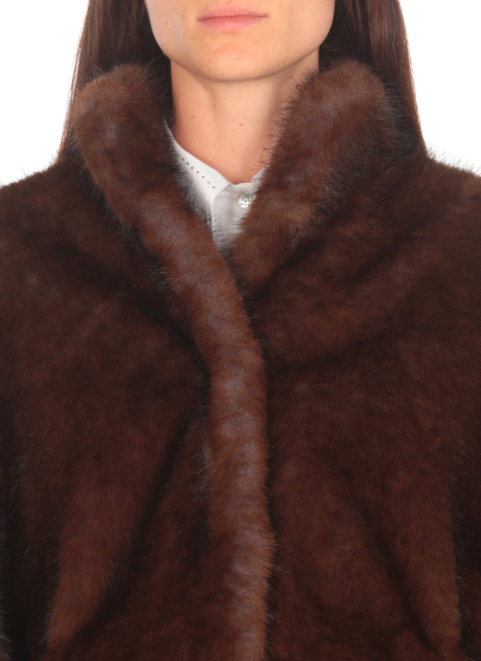 Shop Valentini 1972 Eco Zibellino Coat In Brown