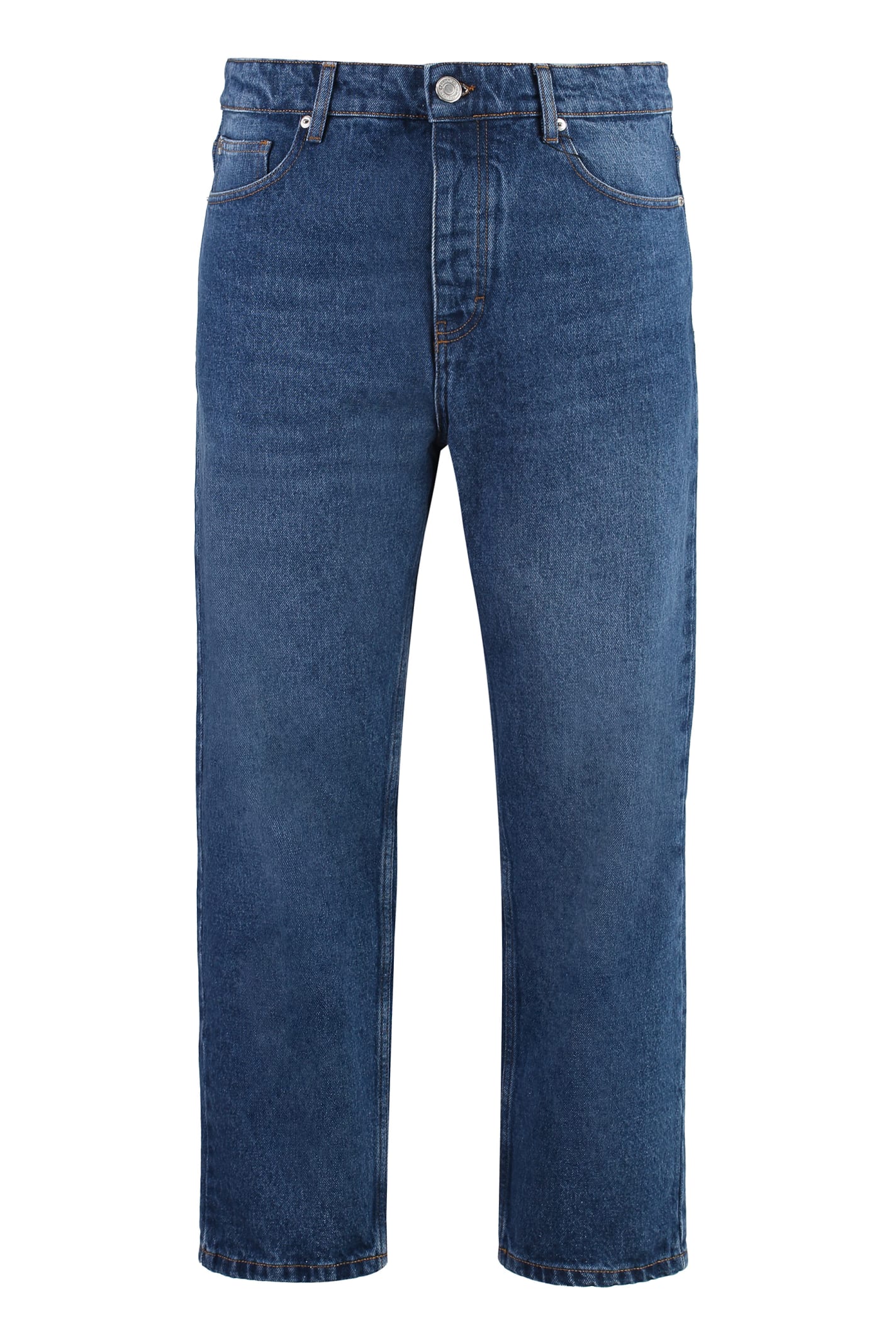 Shop Ami Alexandre Mattiussi Straight Leg Jeans In Denim