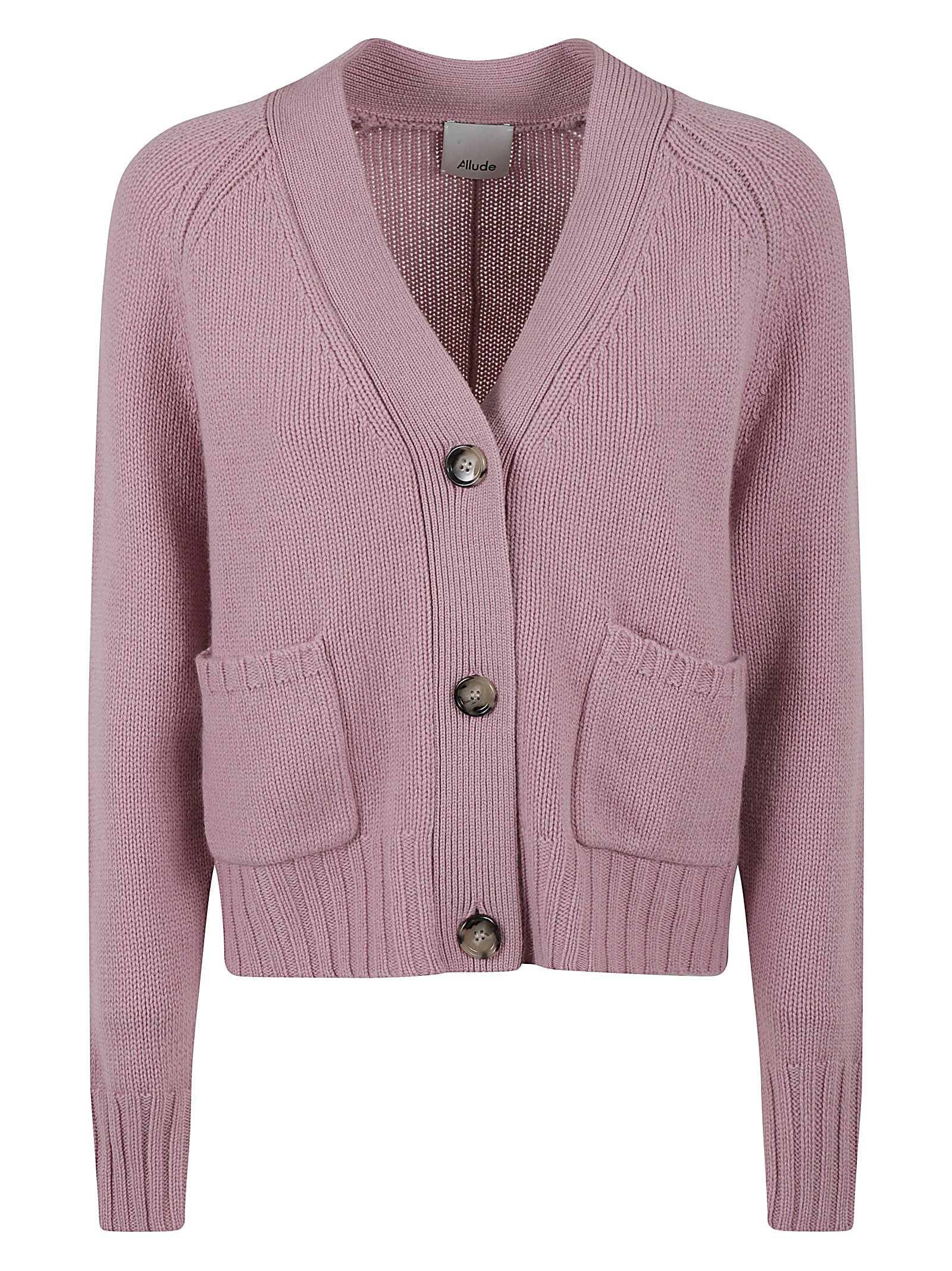 Shop Allude V-neck Buttoned Cardigan In Victorian