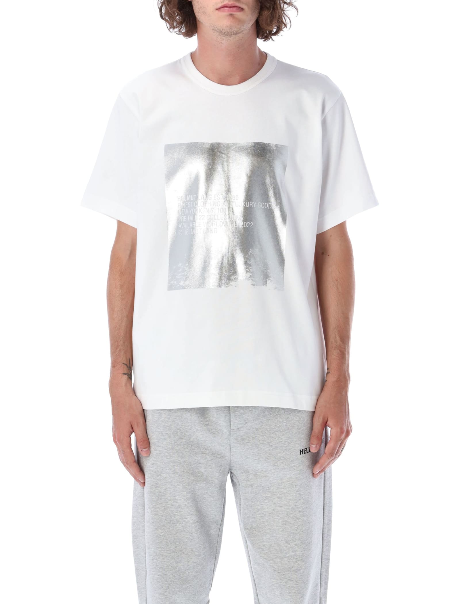 Helmut Lang Silver T-shirt