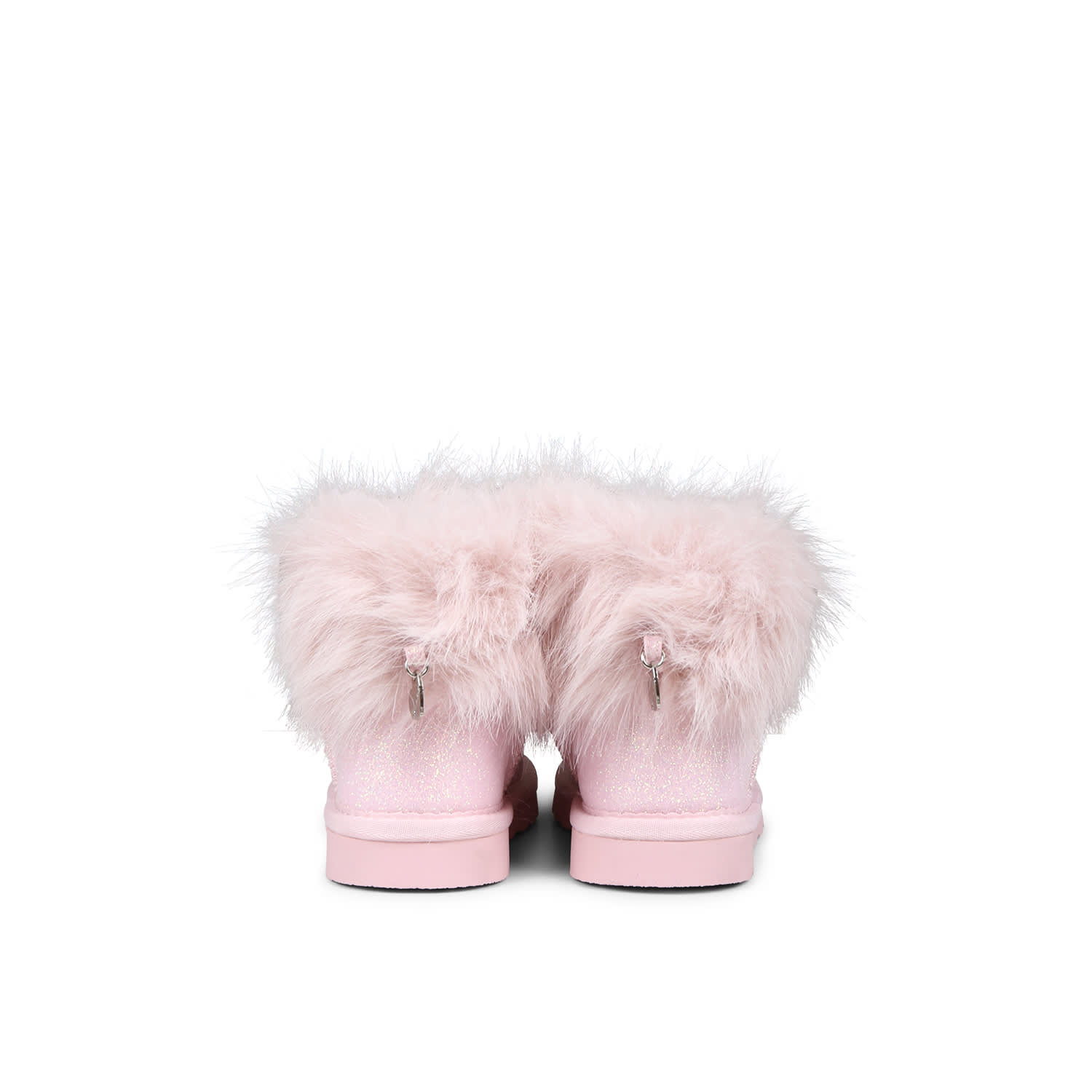 Shop Monnalisa Pink Ankle Boots For Girl With Herat