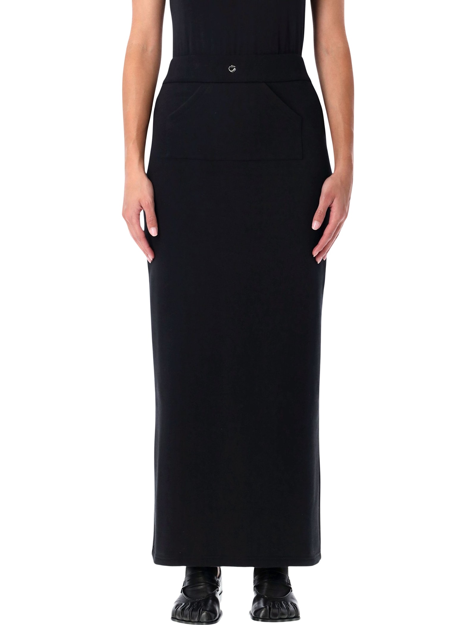 Coperni High Waist Skirt Front Pocket Design In Black