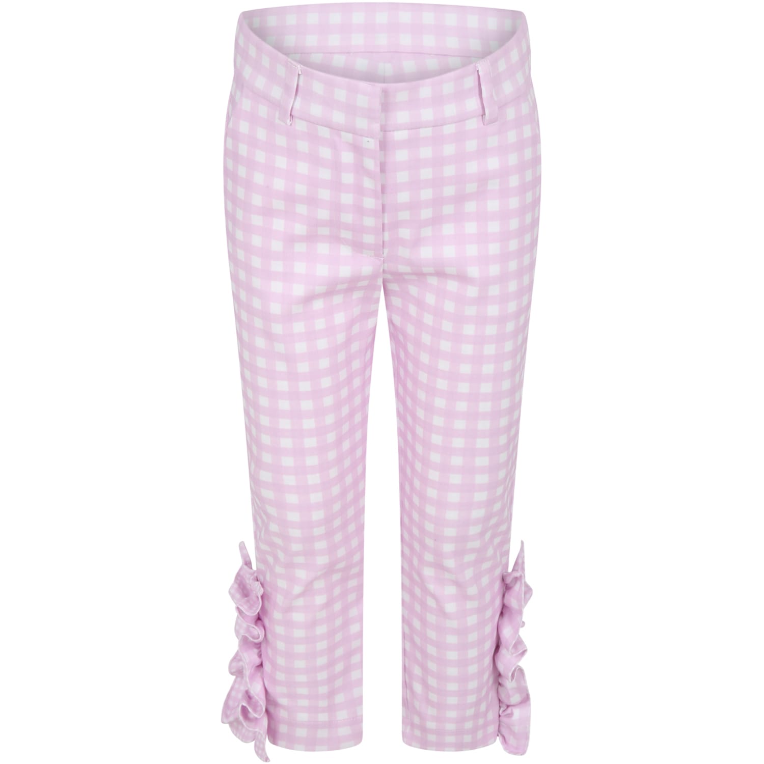 Simonetta Pink Troisers For Girl With Ruffles