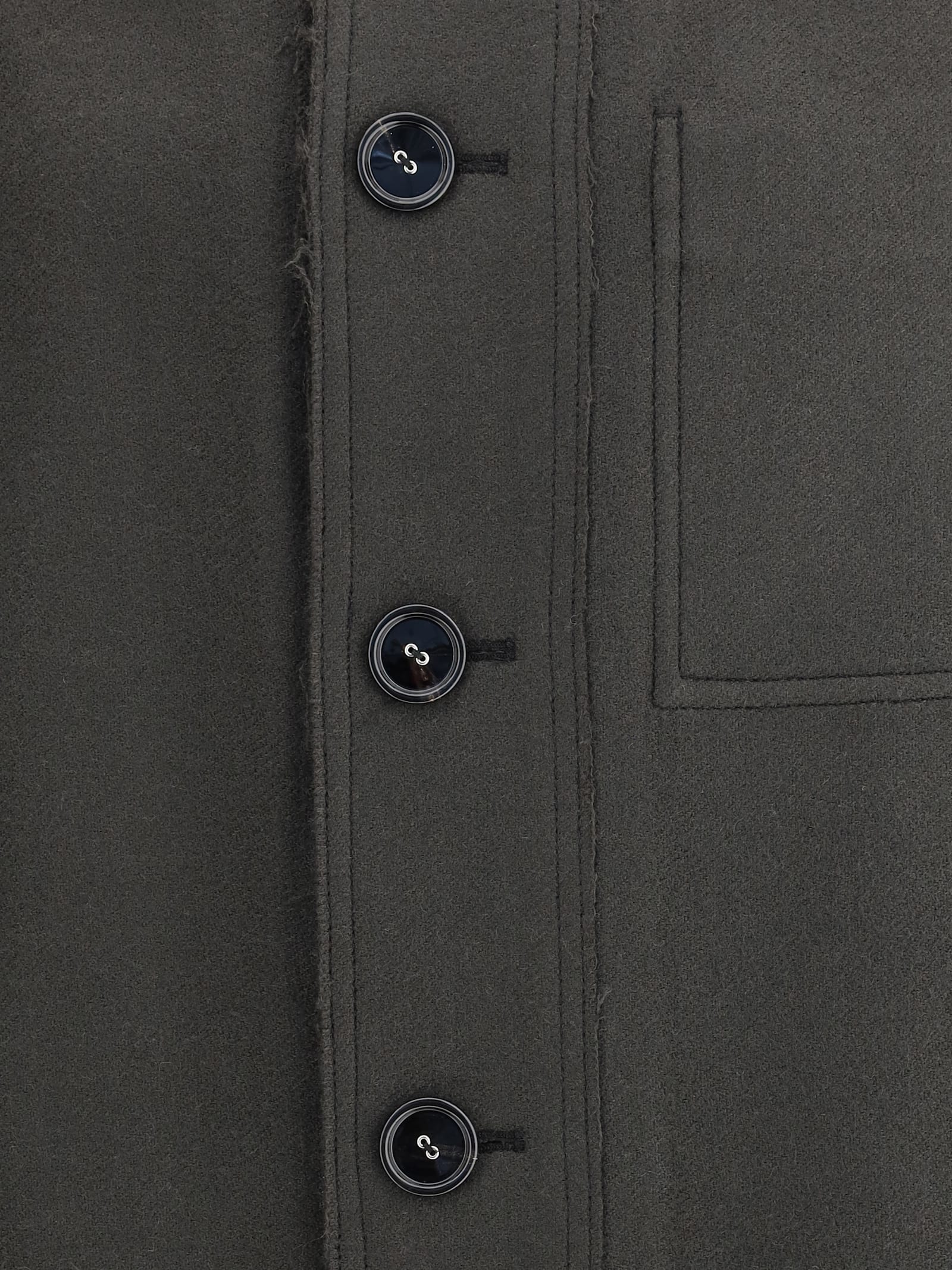 Ami Alexandre Mattiussi Ami Paris Men Wool Overshirt In Black