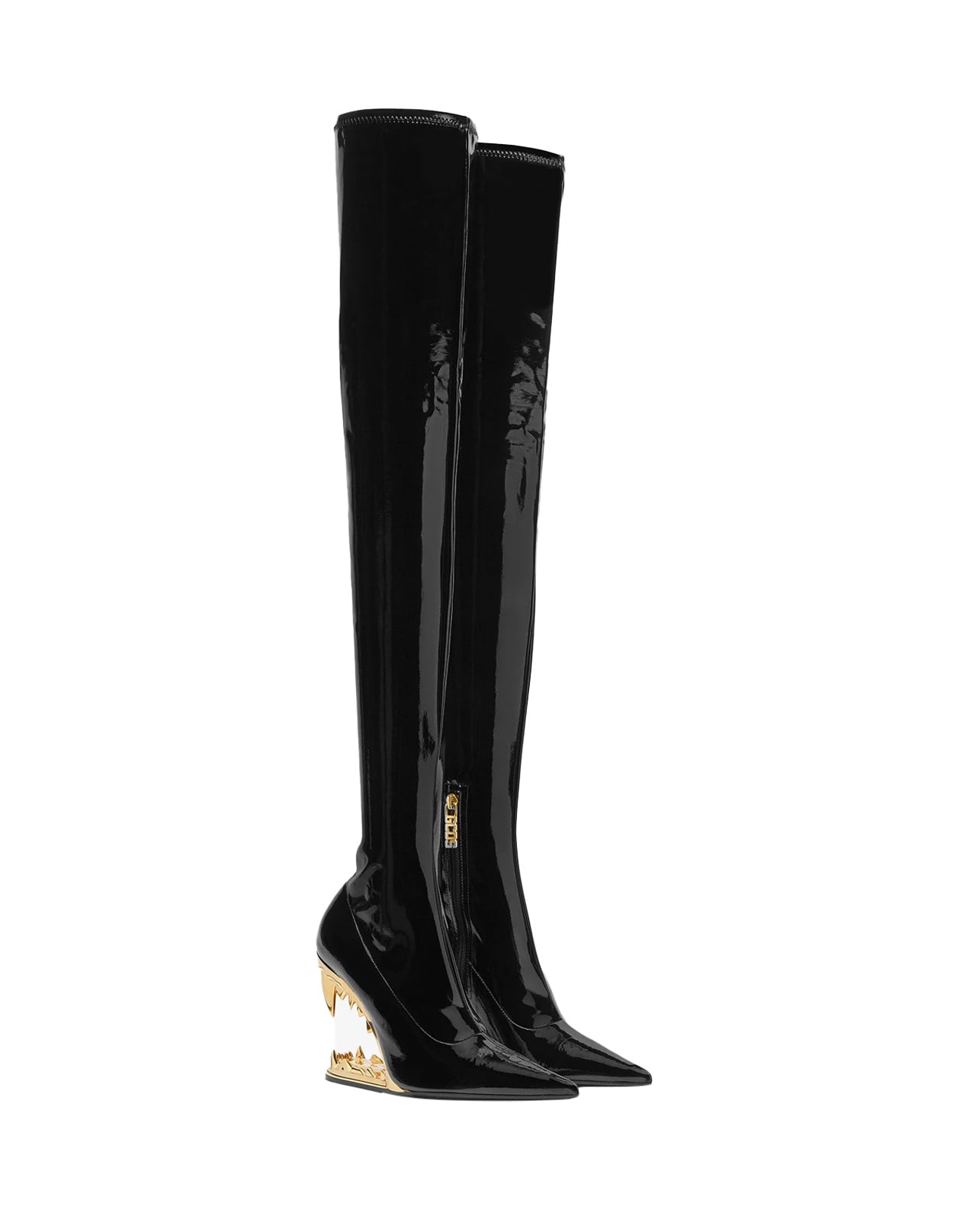 Shop Gcds 110 Mm Morso Boots In Black In Gold