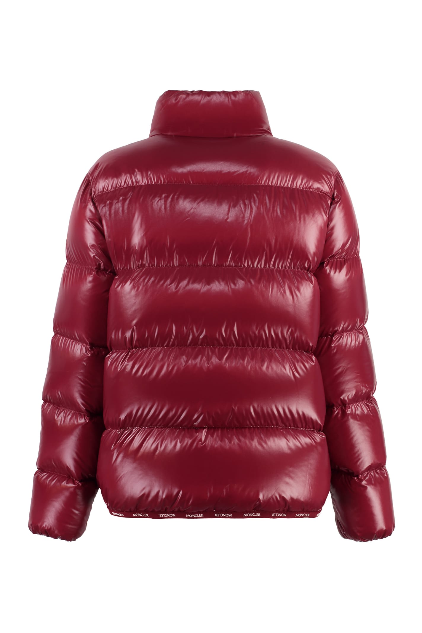 Shop Moncler Abbadia Short Down Jacket In Red